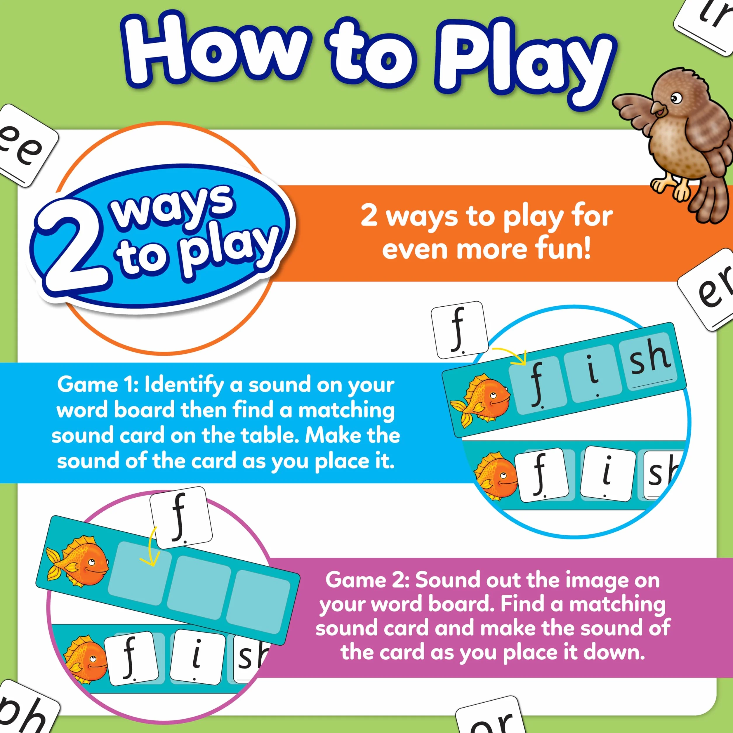 Orchard Toys Match and Spell Next Steps Educational Spelling Game Age 5+ Phonics Word Building