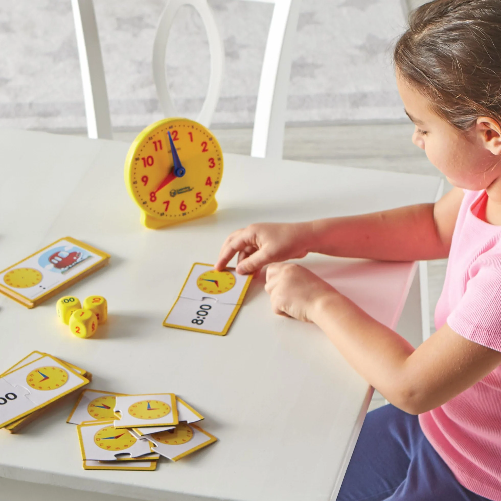 Learning Resources Horloge Éducative Enfant – Kit Lecture Heure Analogique Numérique – Jeu Montessori 5 Ans+