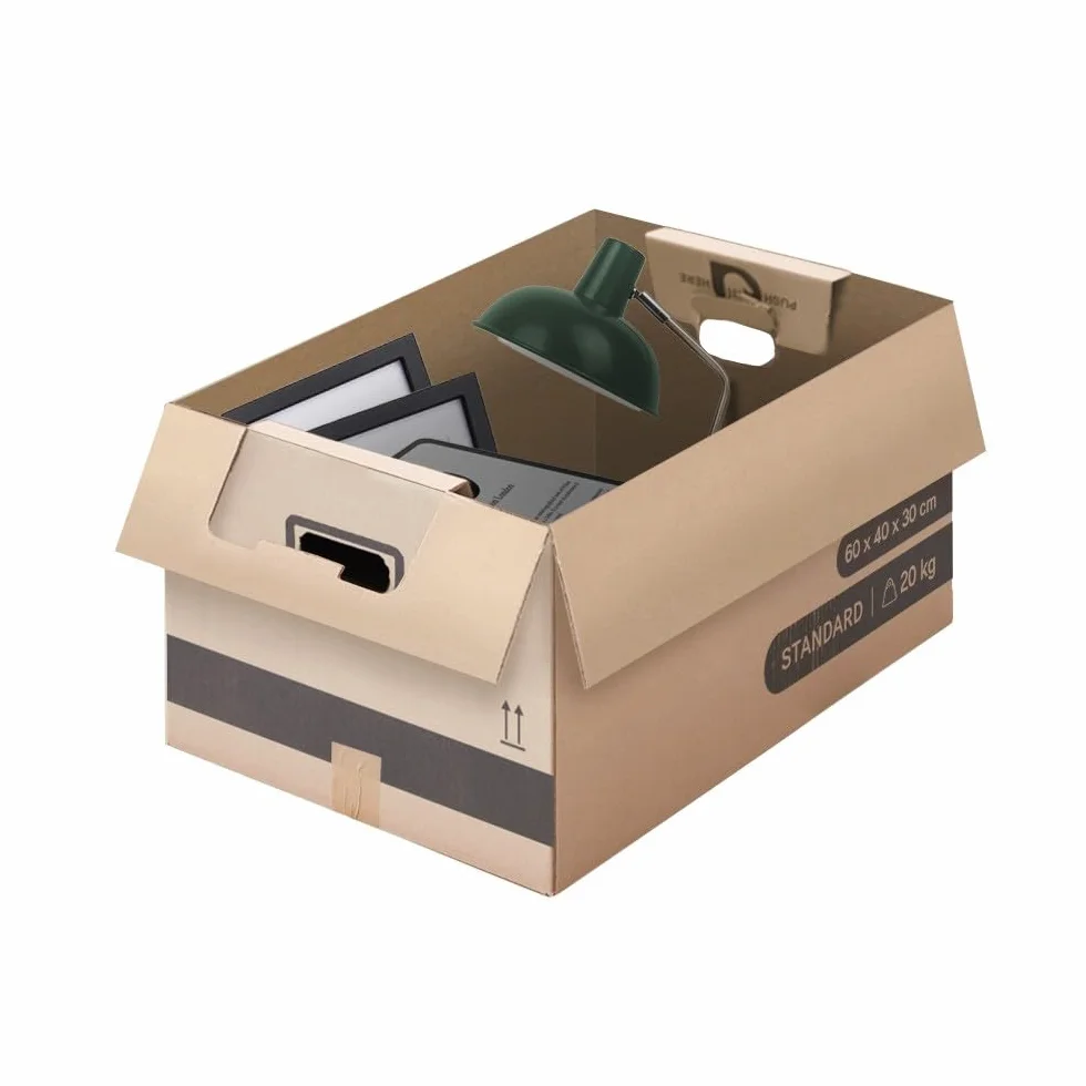 Cartons Déménagement Stockage M 60 x 40 x 30 cm Poignées renforcées Lot 10