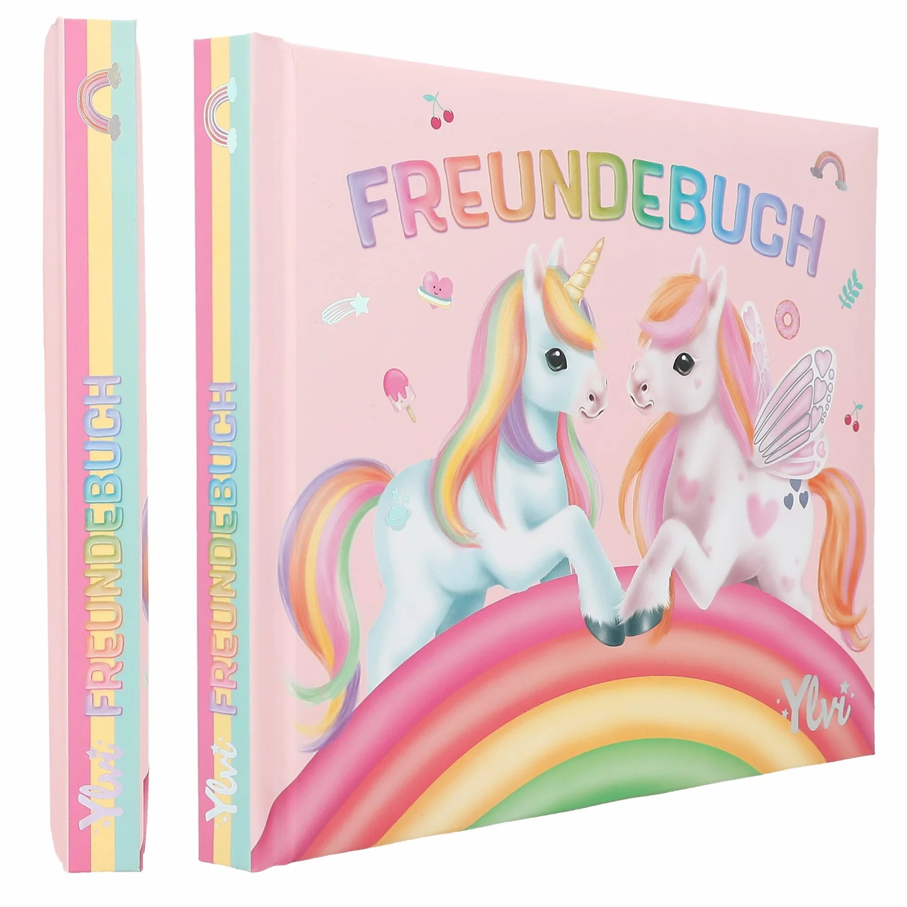 Depesche Ylvi Livre des Amis Rose Licorne Arc-en-Ciel 108 Pages