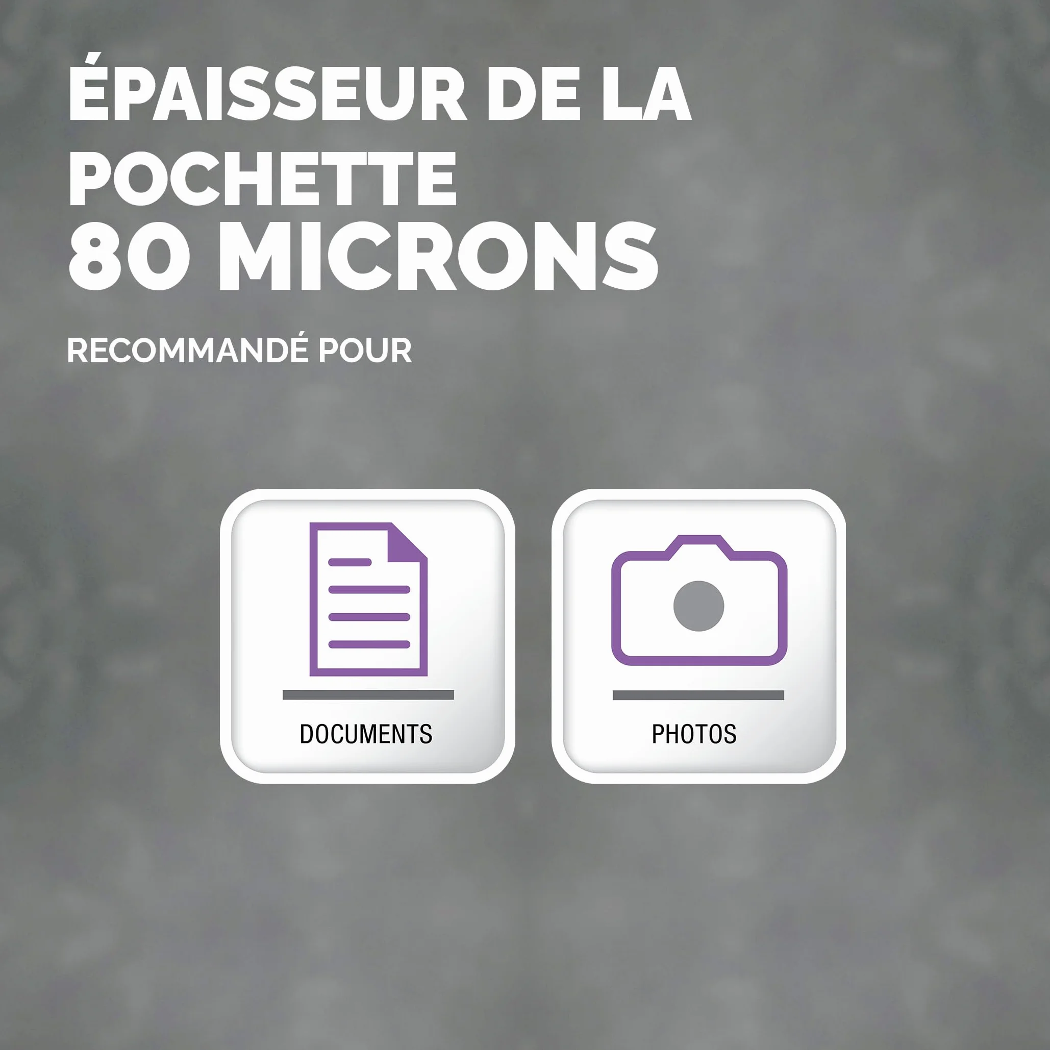 Fellowes Pochettes de Plastification A4 80 Microns Pack de 100 Feuilles Finition Mate