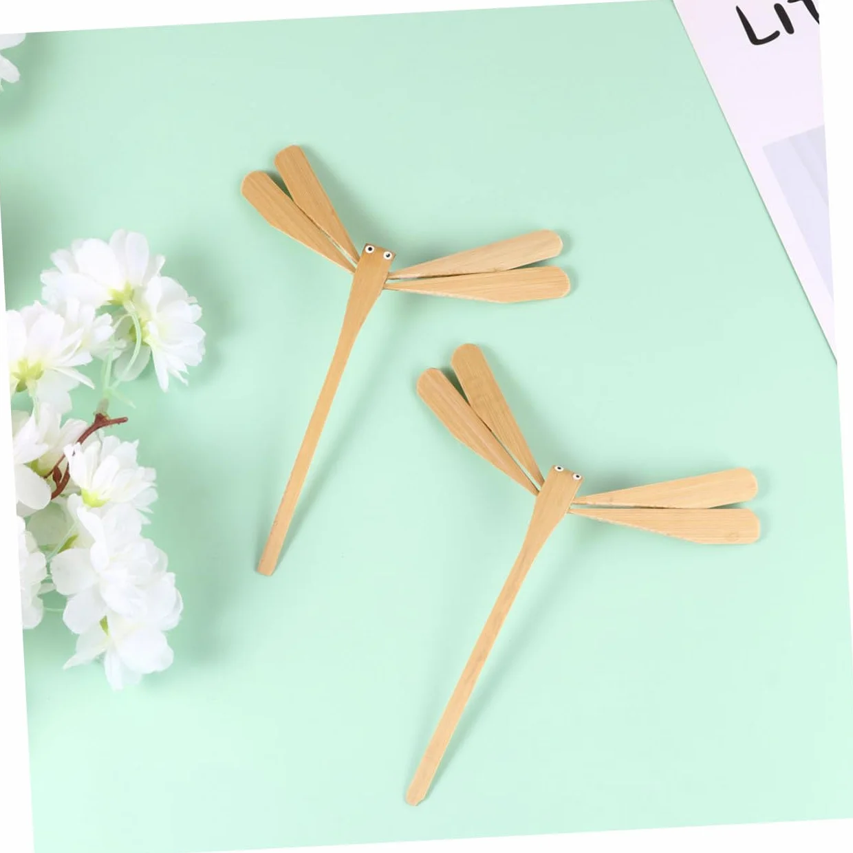 Jouet Libellule Stable en Bambou 2pcs HEMOTON, Jouet Éducatif Motricité pour Garçons et Filles