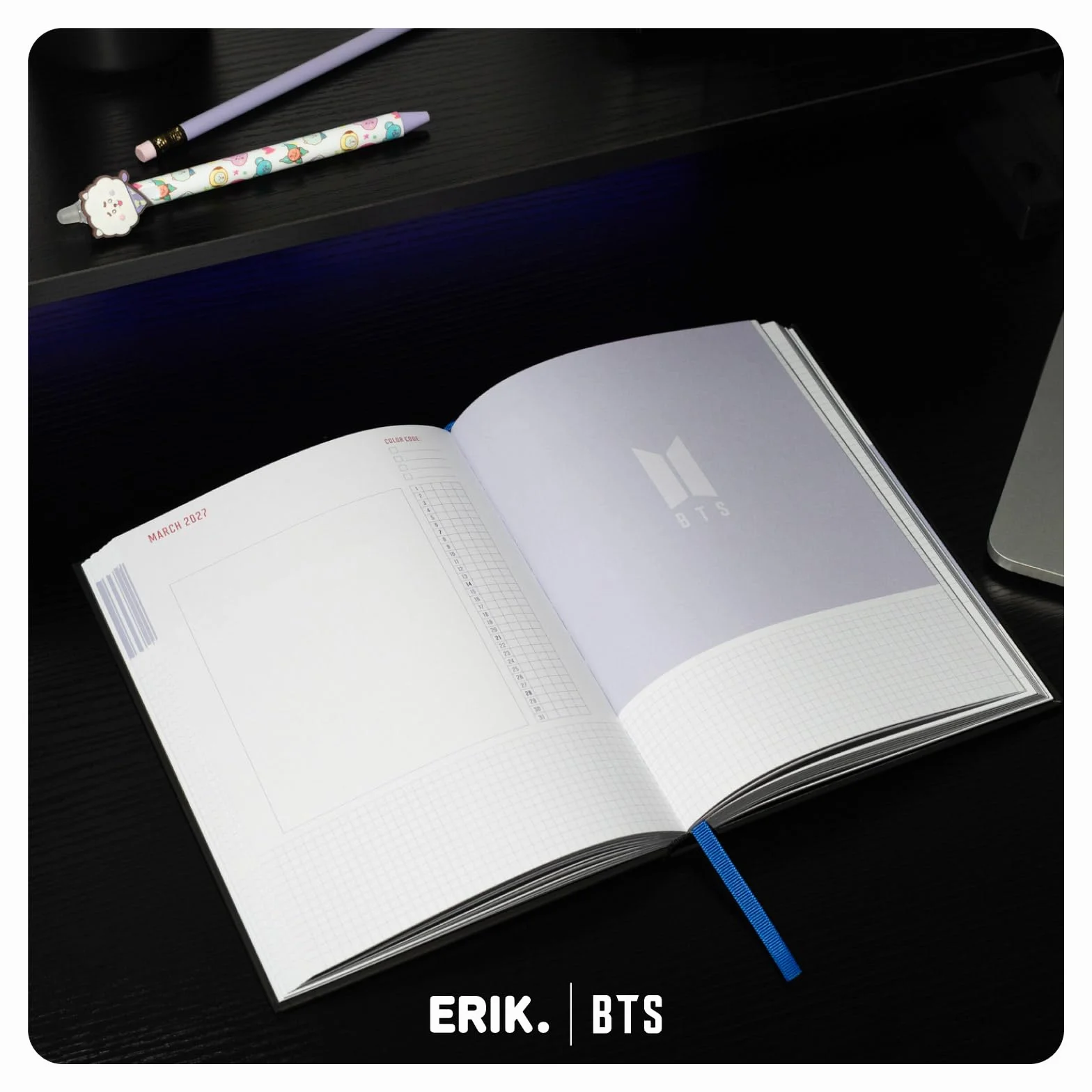 Agenda K-POP BTS 2026 2027 Semainier A5 Fournitures Scolaires Kawaii