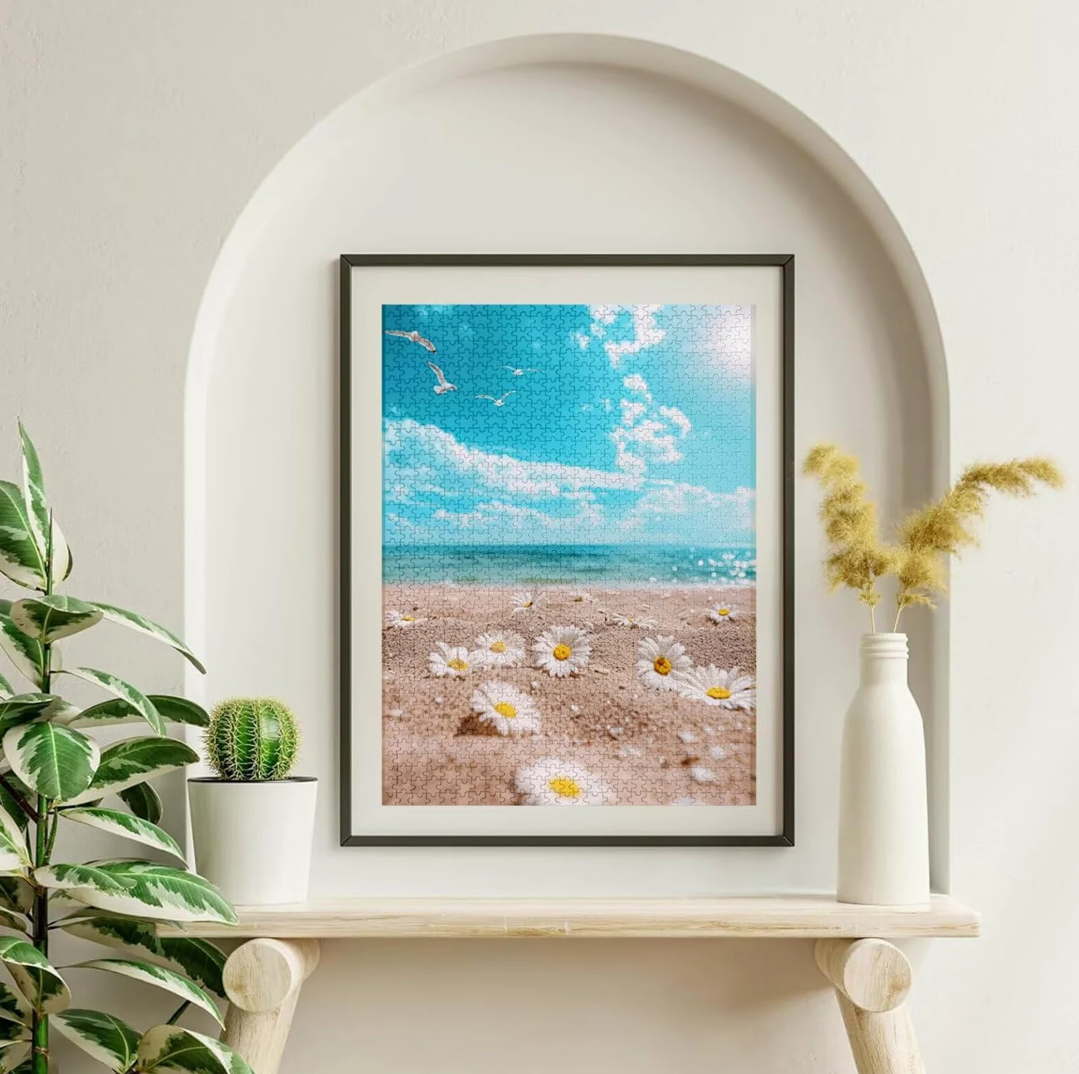 Puzzle 4000 Pièces Ciel Bleu, Puzzle 4000 Pièces Adultes et Enfants, Puzzles Bois avec Une Boîte d'emballage Exquise, Jeu Éducatif Puzzles Marguerite, Decoration Maison, Cadeau Femme Homme H-6526