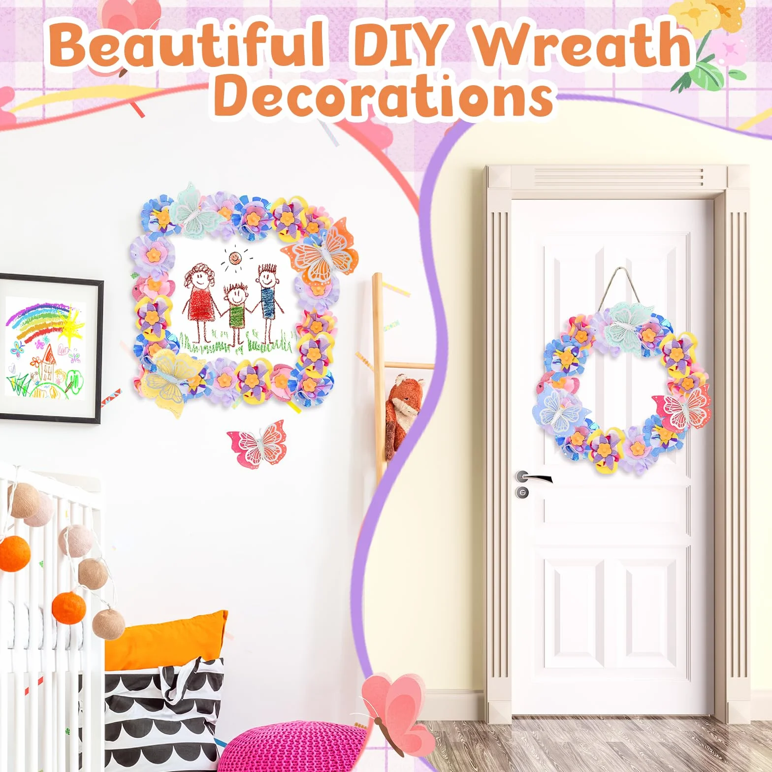 YUTUY Kit Bricolage Floral Enfant avec Machine à Fleurs et Vase, Jouet Fleurs Fille 3-9 Ans