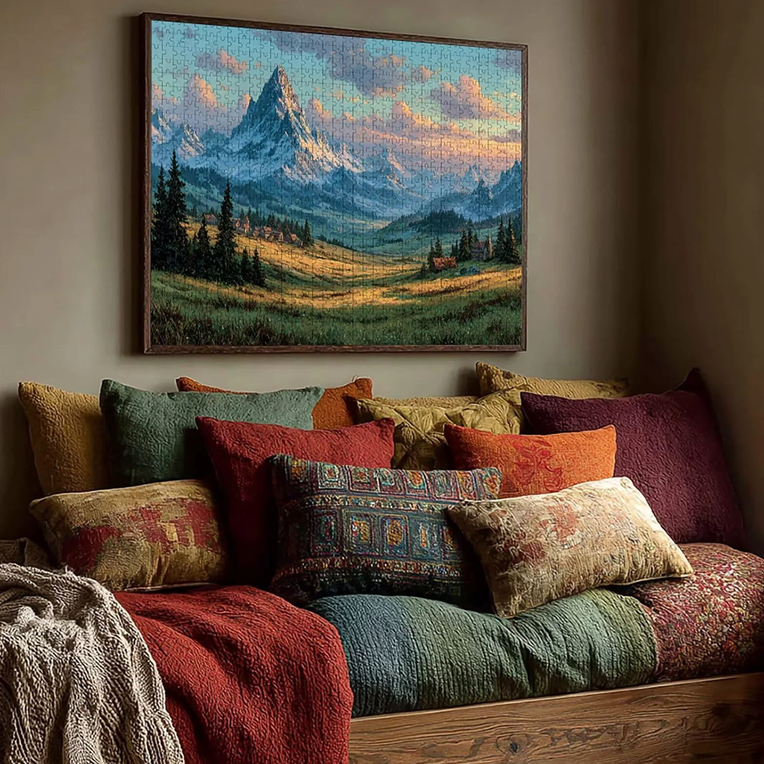 Montagne EnneigéE Puzzle 4000 pièces Adultes, Puzzle Bois 141x87cm, Adultes Jeu éducatif Défi énigme avec Une Boîte d'emballage Exquise, Jeu Relaxant Détente Collection, Cadeau Fille, (Paysage) V-1646
