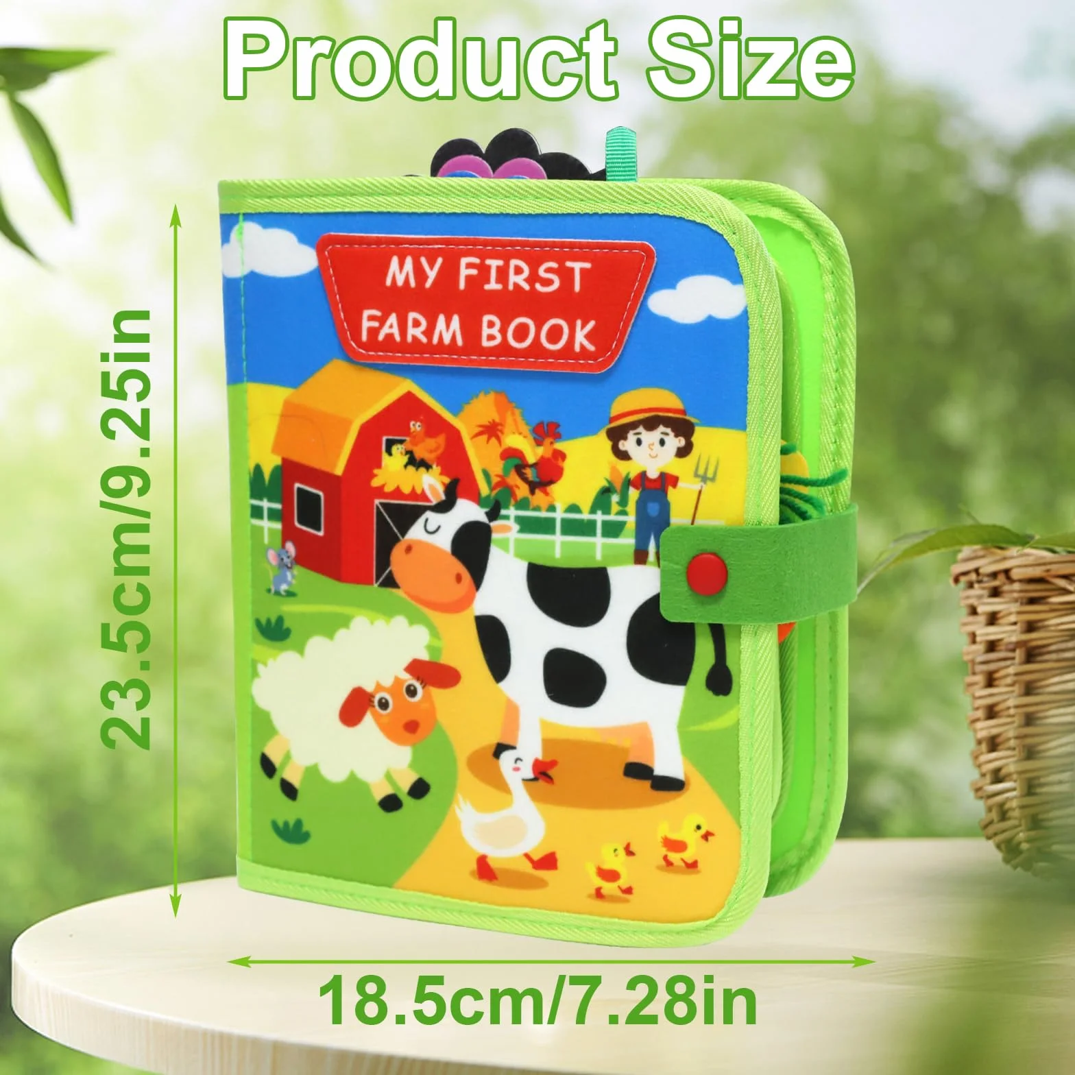 Tableau Montessori Enfants 1-3 Ans - Livre Sensoriel avec 10+ Activités Éducatives, Jouet de Voyage Portable