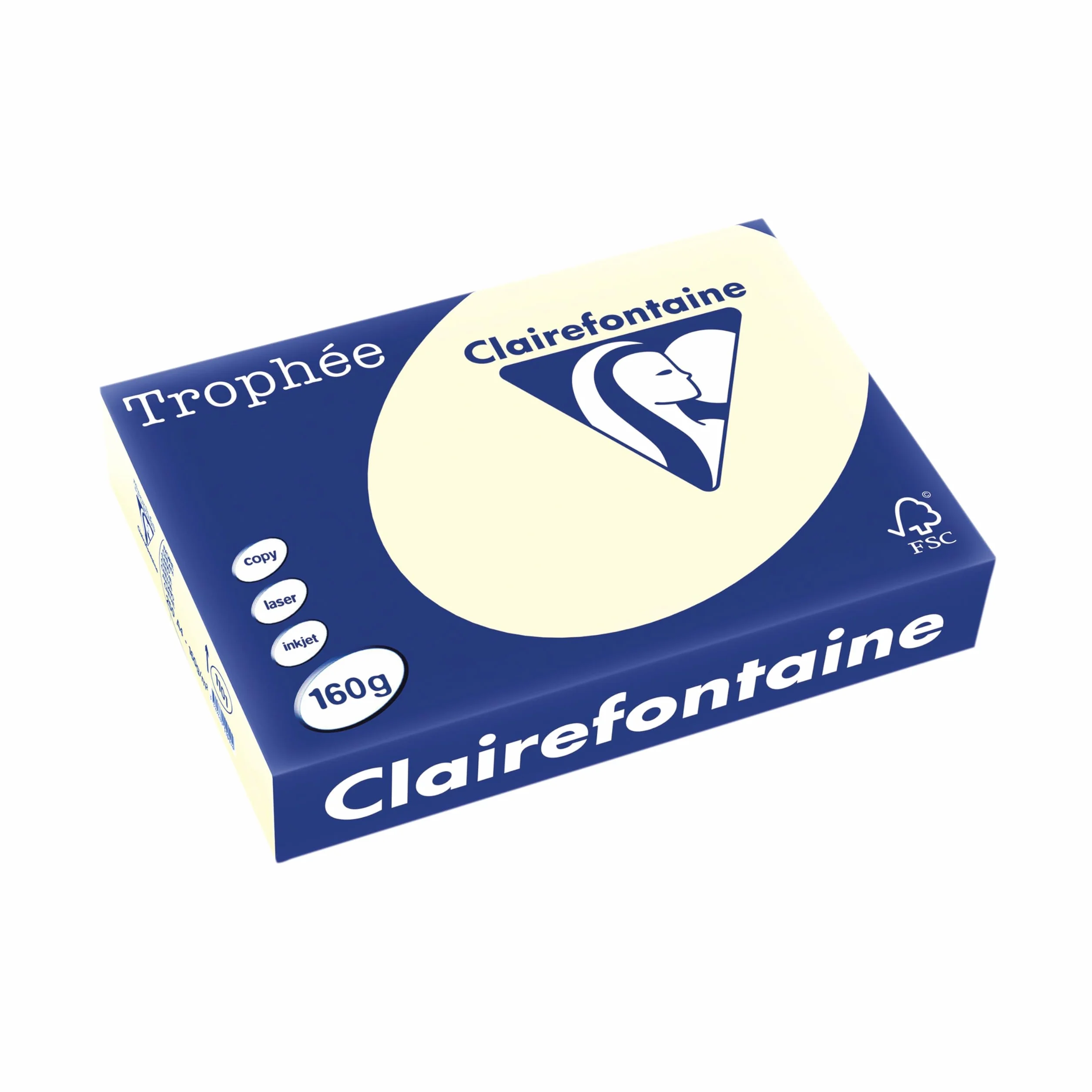 Clairefontaine Trophee Papier Couleur 160g A4 Ivoire 250 feuilles
