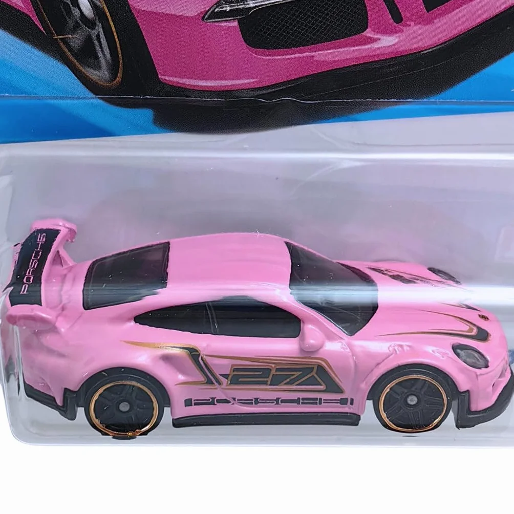 Hot Wheels Porsche 911 GT3 RS Then and Now 8/10 Carte courte Rose Mattel 1:64