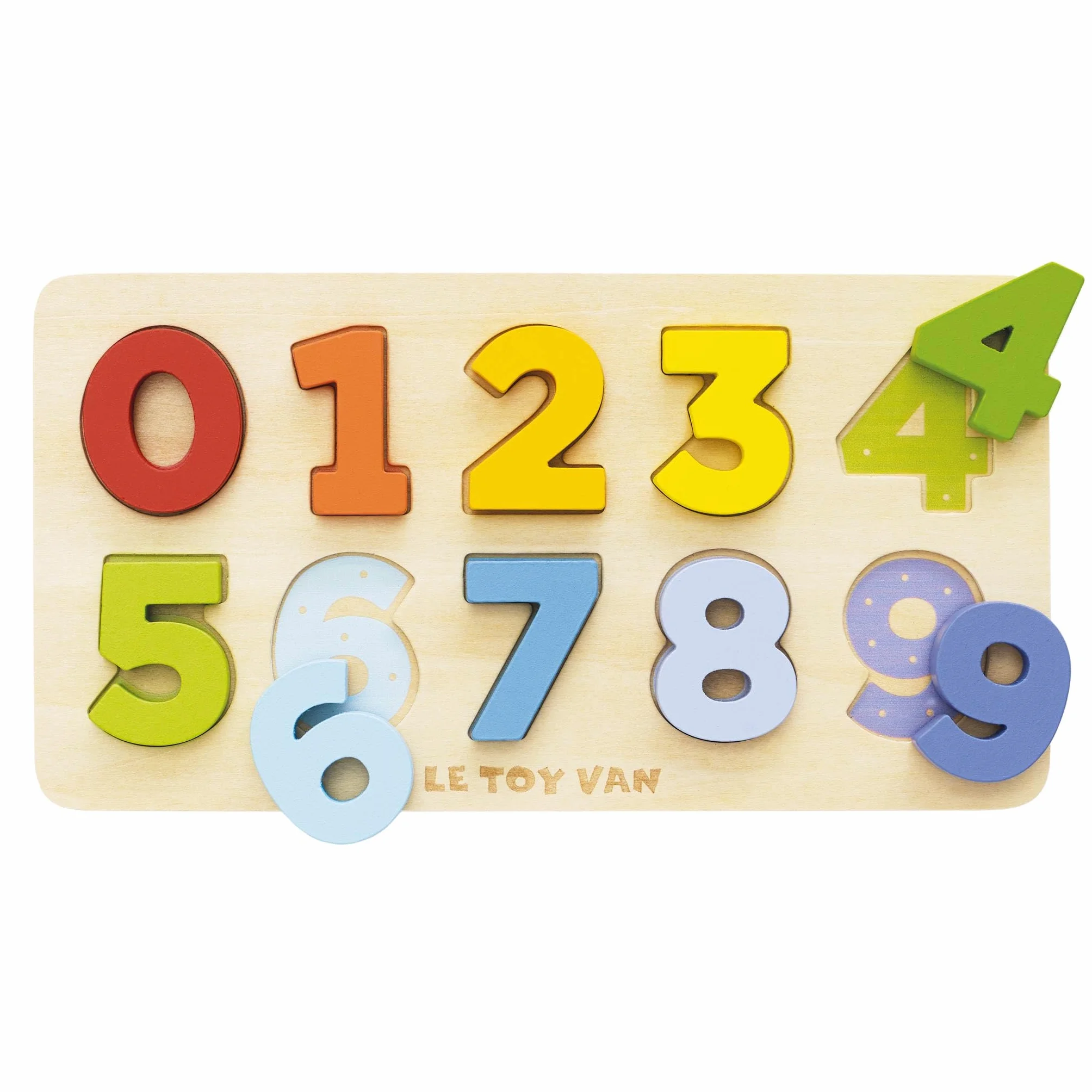Le Toy Van Petilou Zahlen-Lernspiel aus Holz 123 3D-Zahlenrätsel Montessori 18 Monate FSC