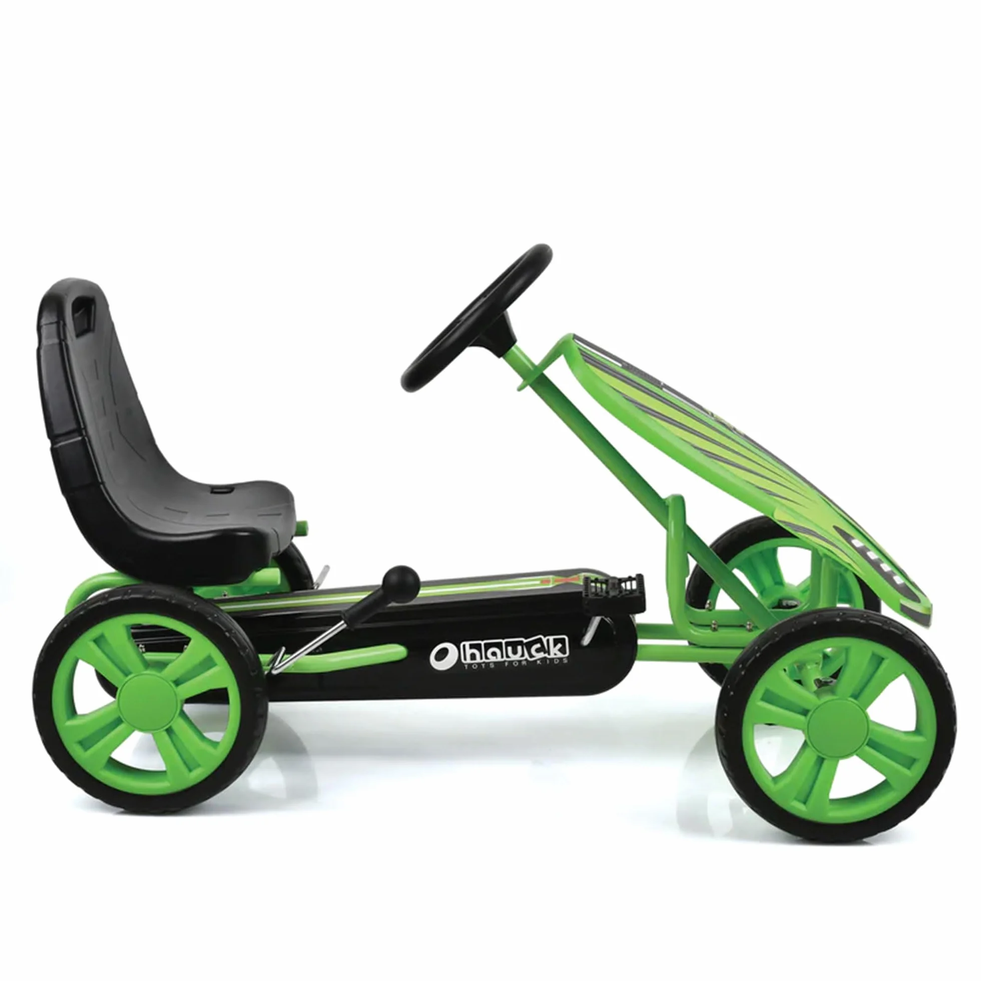 Hauck GoKart Speedster Kart à Pédales avec Frein à Main et Siège Baquet Réglable Vert 4-8 Ans