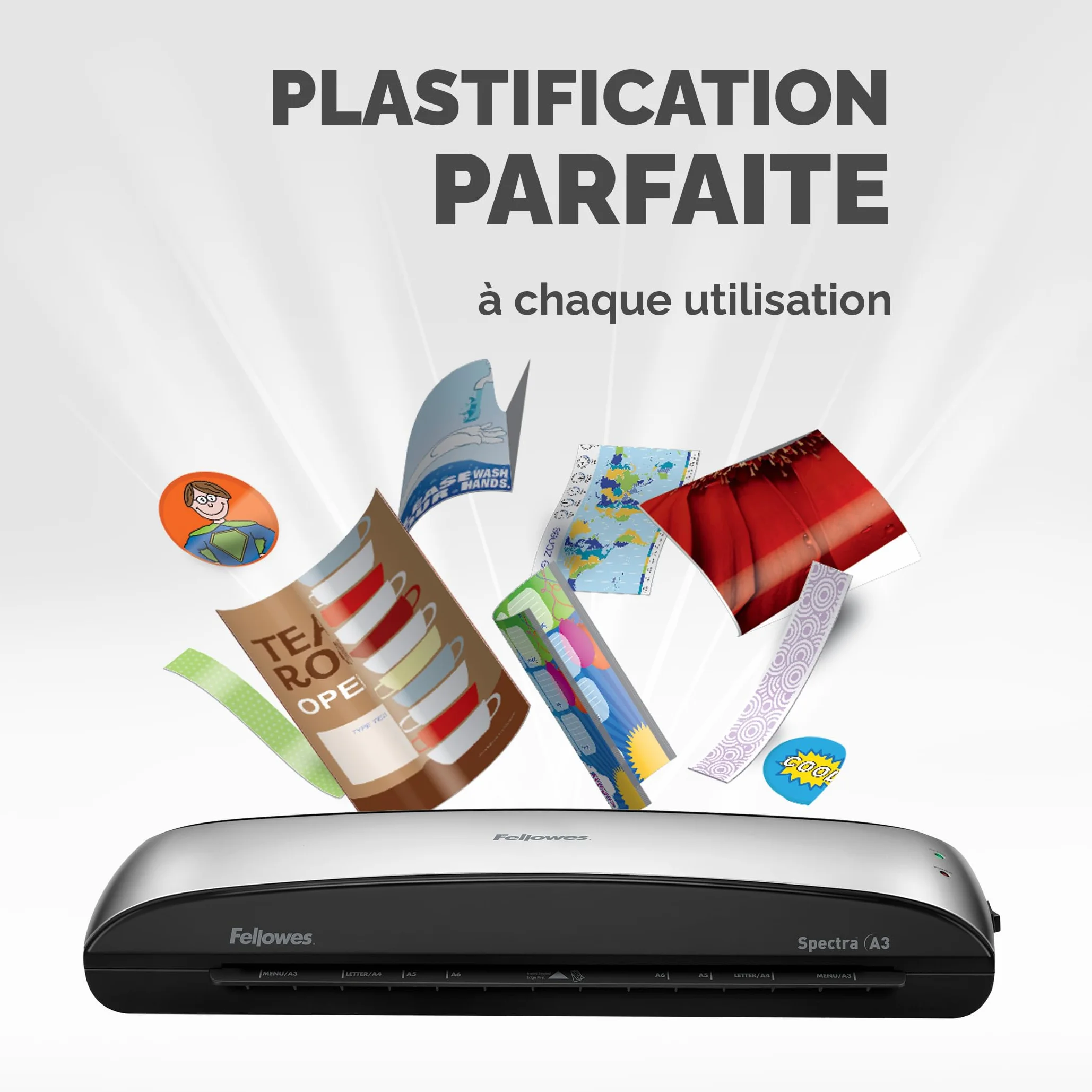 Fellowes Spectra Plastifieuse A3 125 Microns Anti-Bourrage