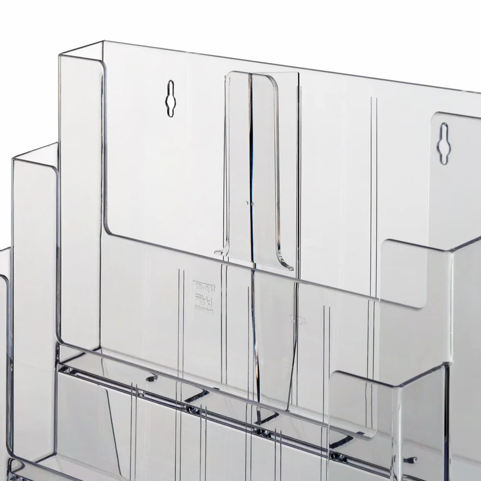 taymar Porte-brochures de table XXL, 4 étages, transparent