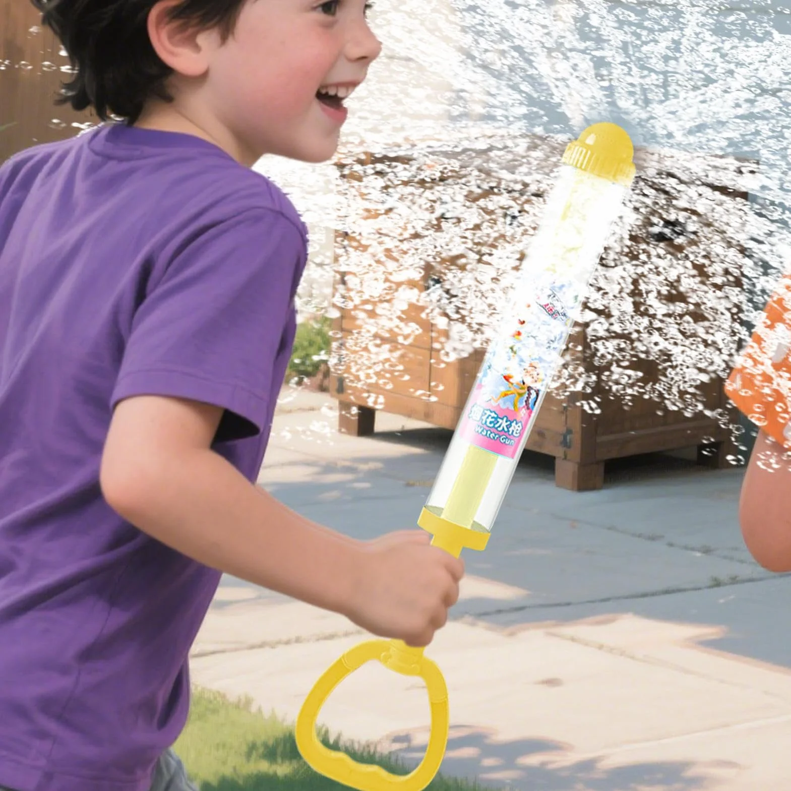 Fontaine d'eau, Jeu de Piscine avec Pistolet à Eau Amovible, Accessoire Sécurisé pour Fêtes Aquatiques