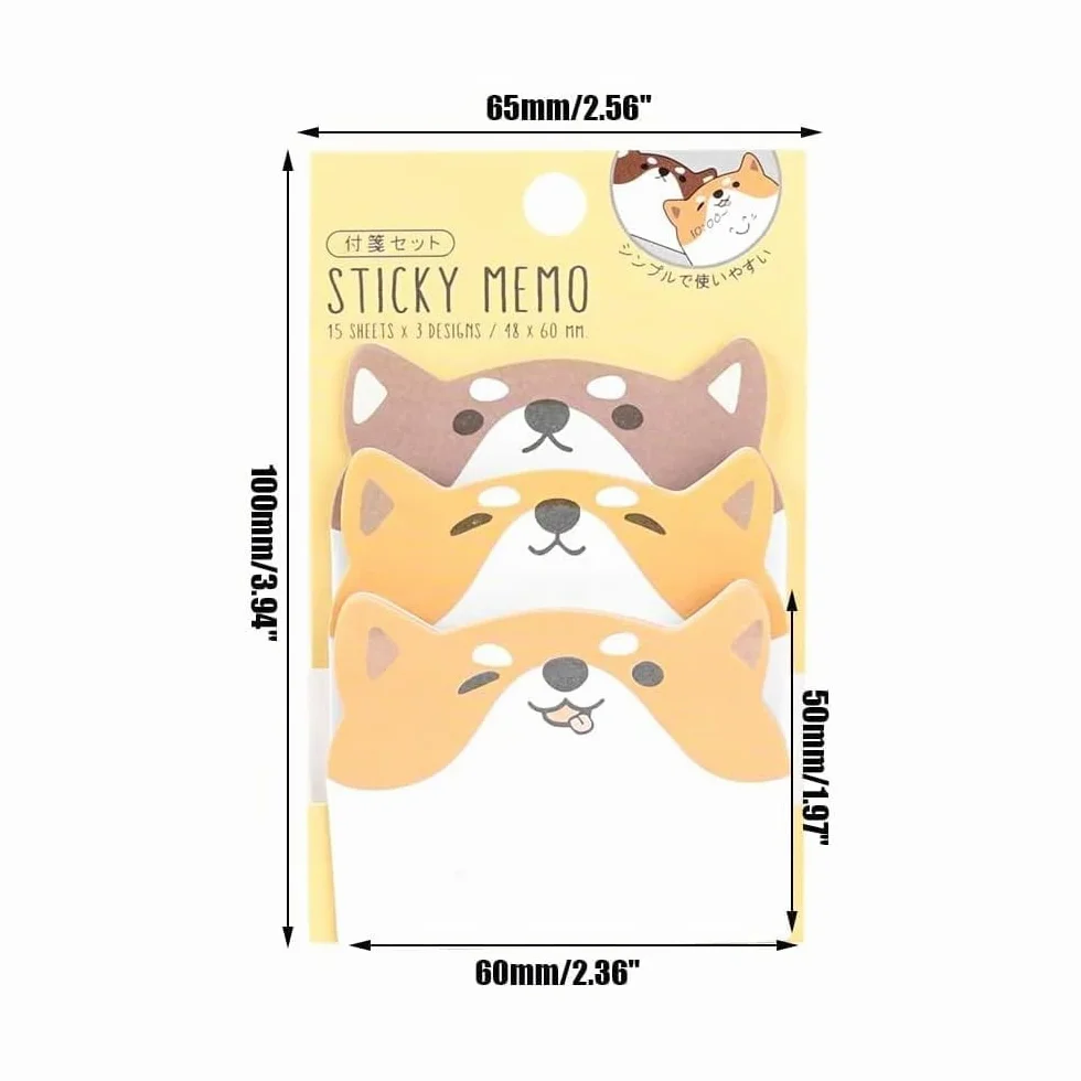 Ensemble de Sticky Notes Autocollantes Kawaii 270 Pièces pour École Bureau