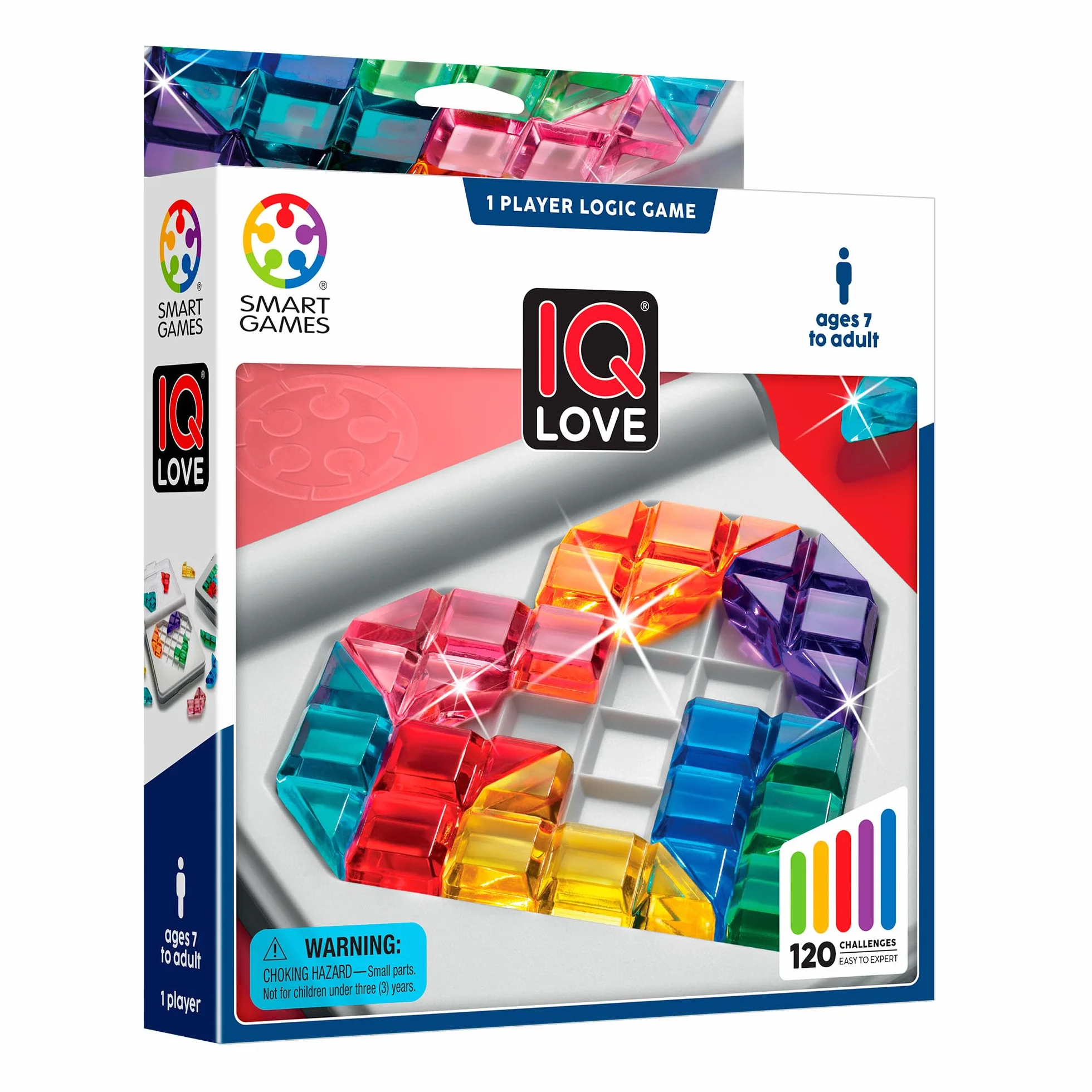 SmartGames IQ Love Jeu de Logique 120 Défis Solo 7+