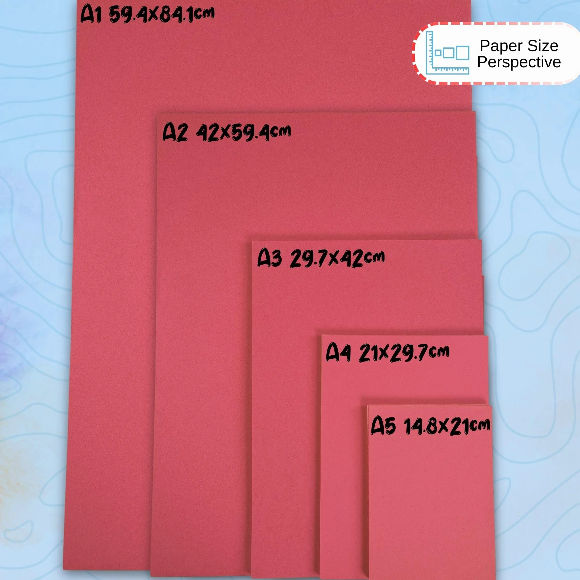 Papier à sucre recyclé A2 Couleurs vives 60 x 42 cm Lot de 20 feuilles pour loisirs créatifs