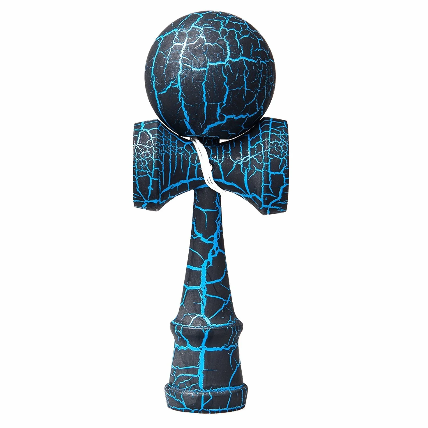 Kendama Jouet en Bois Japonais Traditionnel - Jeu de Capture de Balle, Jeu d'adresse (Bleu + Noir)