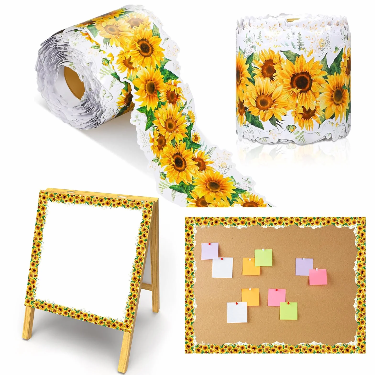 Bordure de tableau d'affichage en forme de fleur 18,5 m pour tableau noir