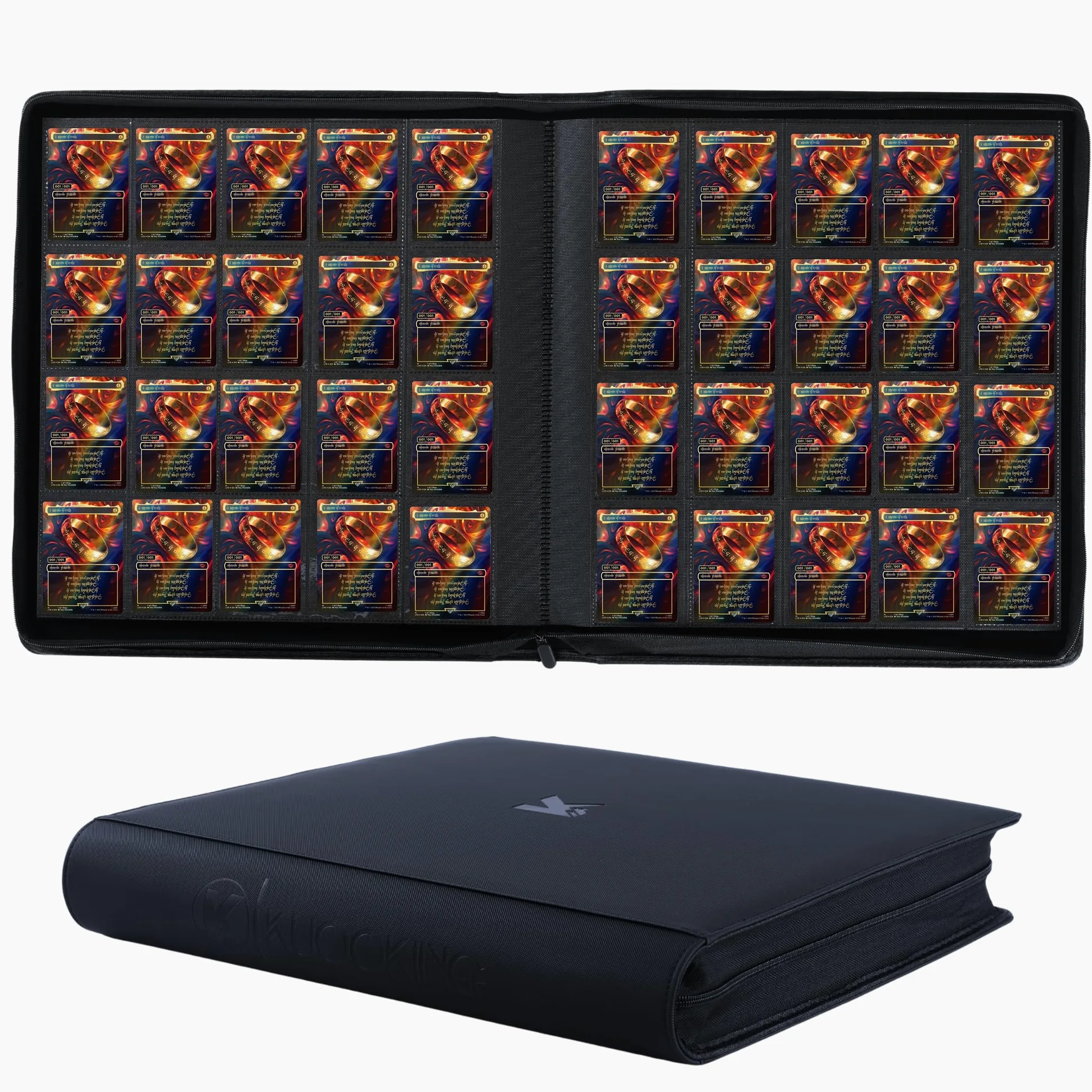 Classeur à cartes à collectionner 2000 pochettes (noir) | Ablum Lot de 20 cartes compatibles avec cartes MTG, cartes de sport et autres cartes à collectionner de taille standard