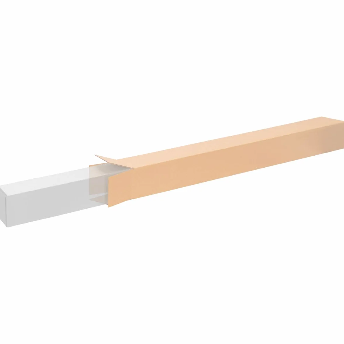 Tube d'expédition carton pliant 655 x 105 x 105 mm brun 10 pièces