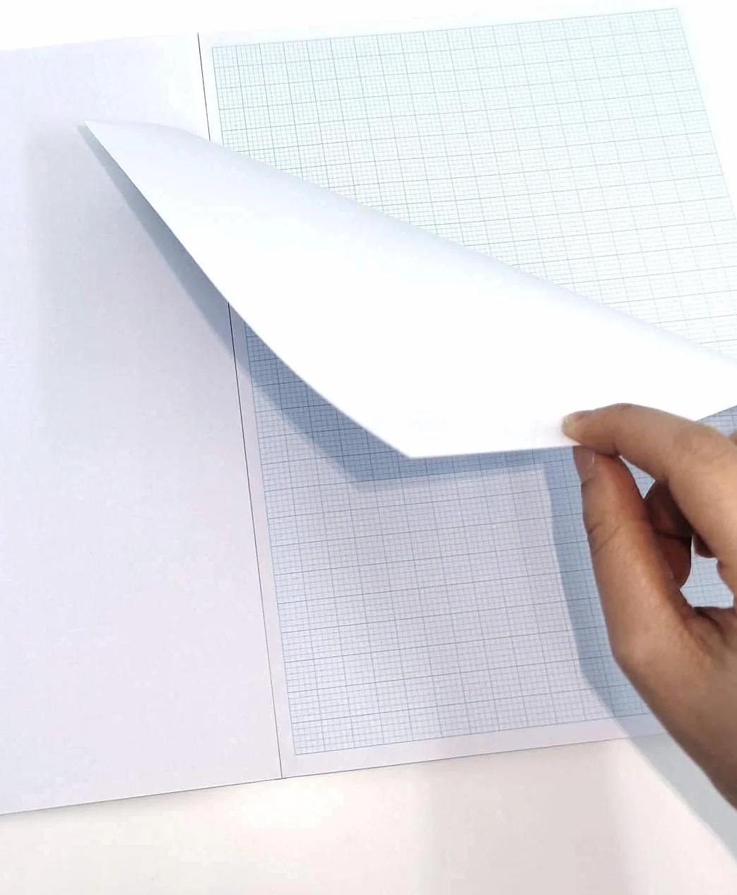 Bloc de papier millimétré A4 50 pages 95 g/m² grilles bleues 1/5/10 mm dessins techniques