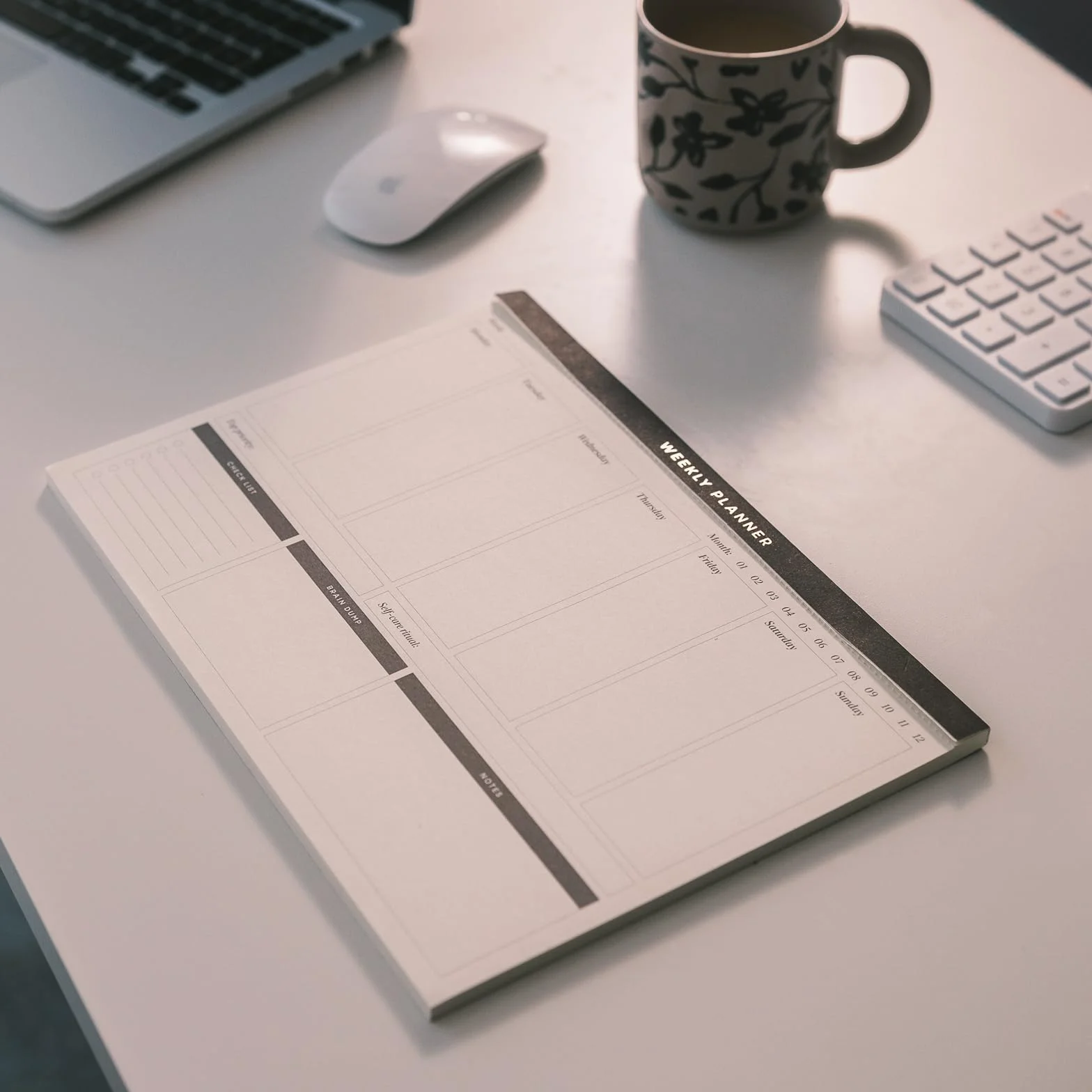 Kokonote Bloc Note A4 Semainier Basic Studio Weekly Planner Sous-Main Bureau Planificateur Hebdomadaire