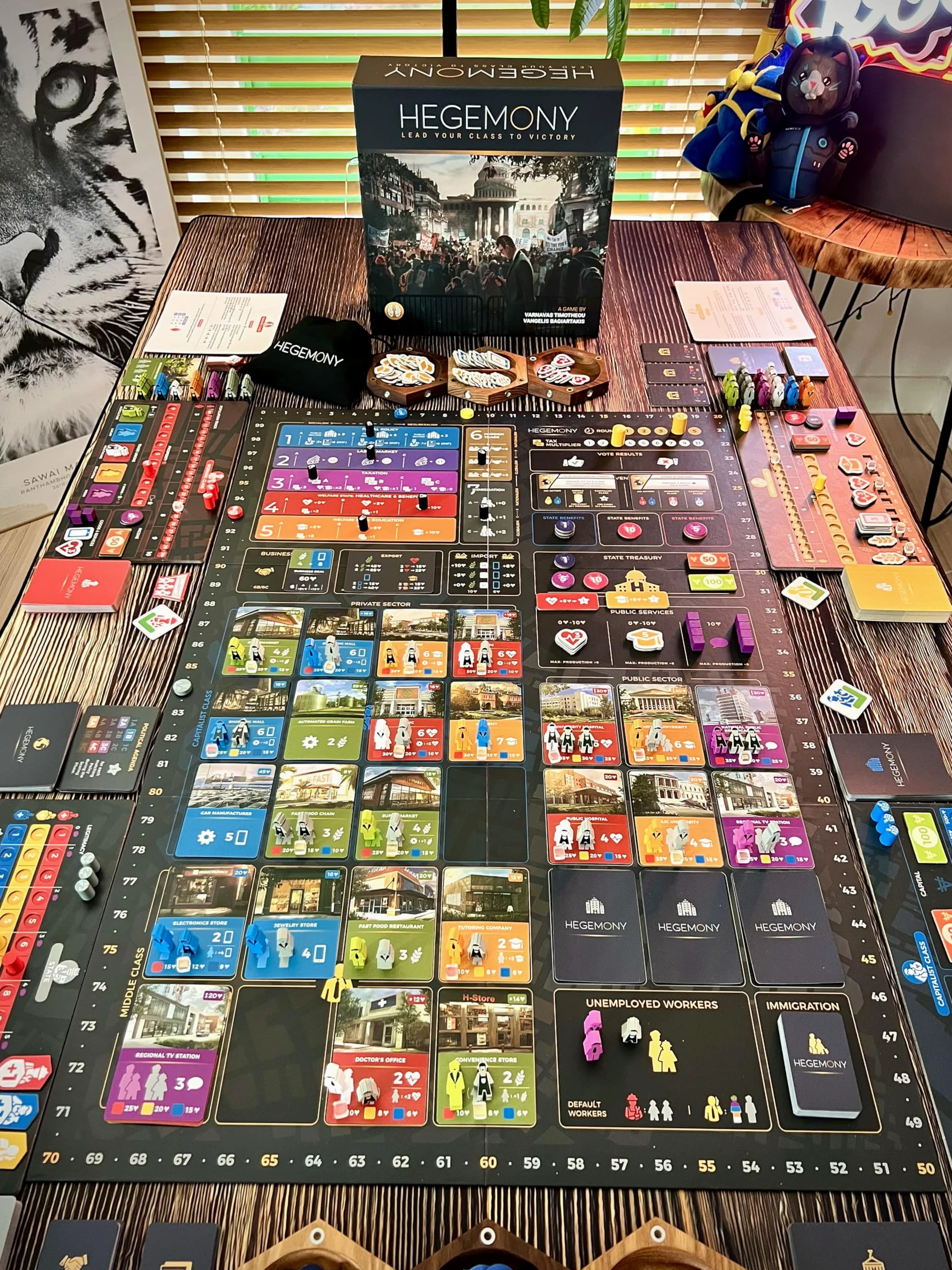 Hegemony Lead Your Class to Victory | Unique Asymmetric Card Driven Game | Political Economic Board Game | Ages 14+ | 2-4 Players | English Version