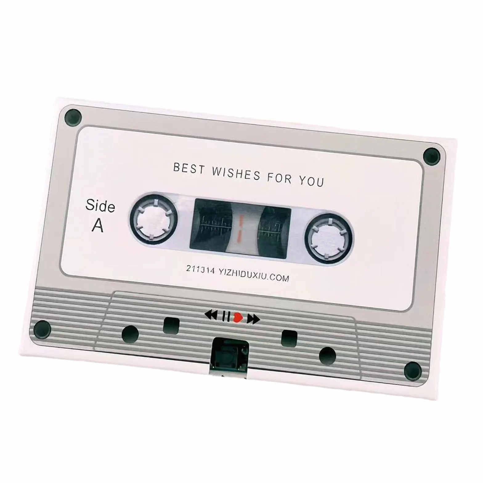 Morain Enregistreur Messages Cassettes Enregistrement Bande Vocale Carte Voeux d'anniversaire Fait À Main