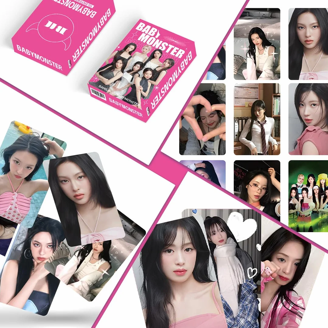 Babymonster Kpop Lomo Card Photocards 55 Pièces Carte D'Album Bm Collection
