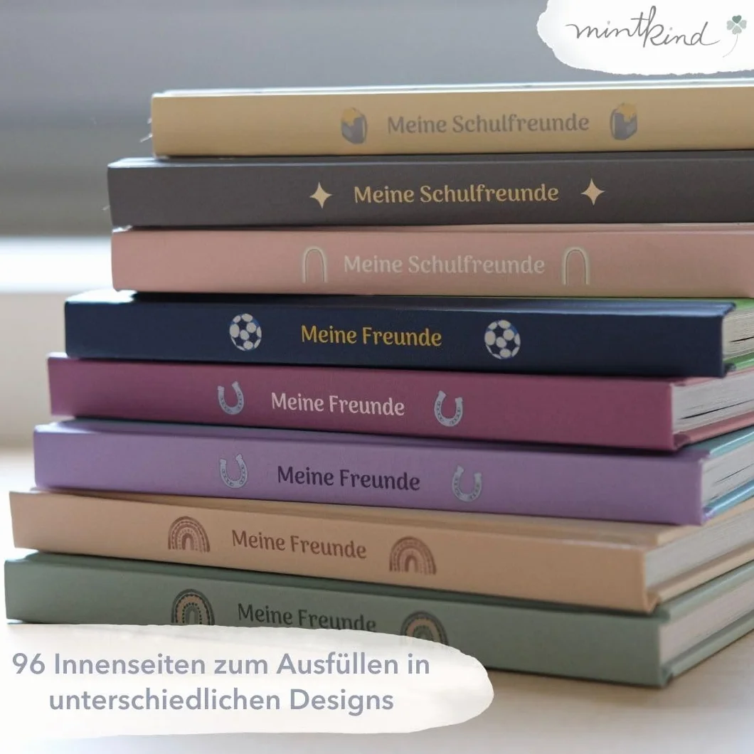 mintkind® Livre d'amitié pour l'école primaire - Mes amis d'école pour filles et garçons - Cadeau de rentrée des classes