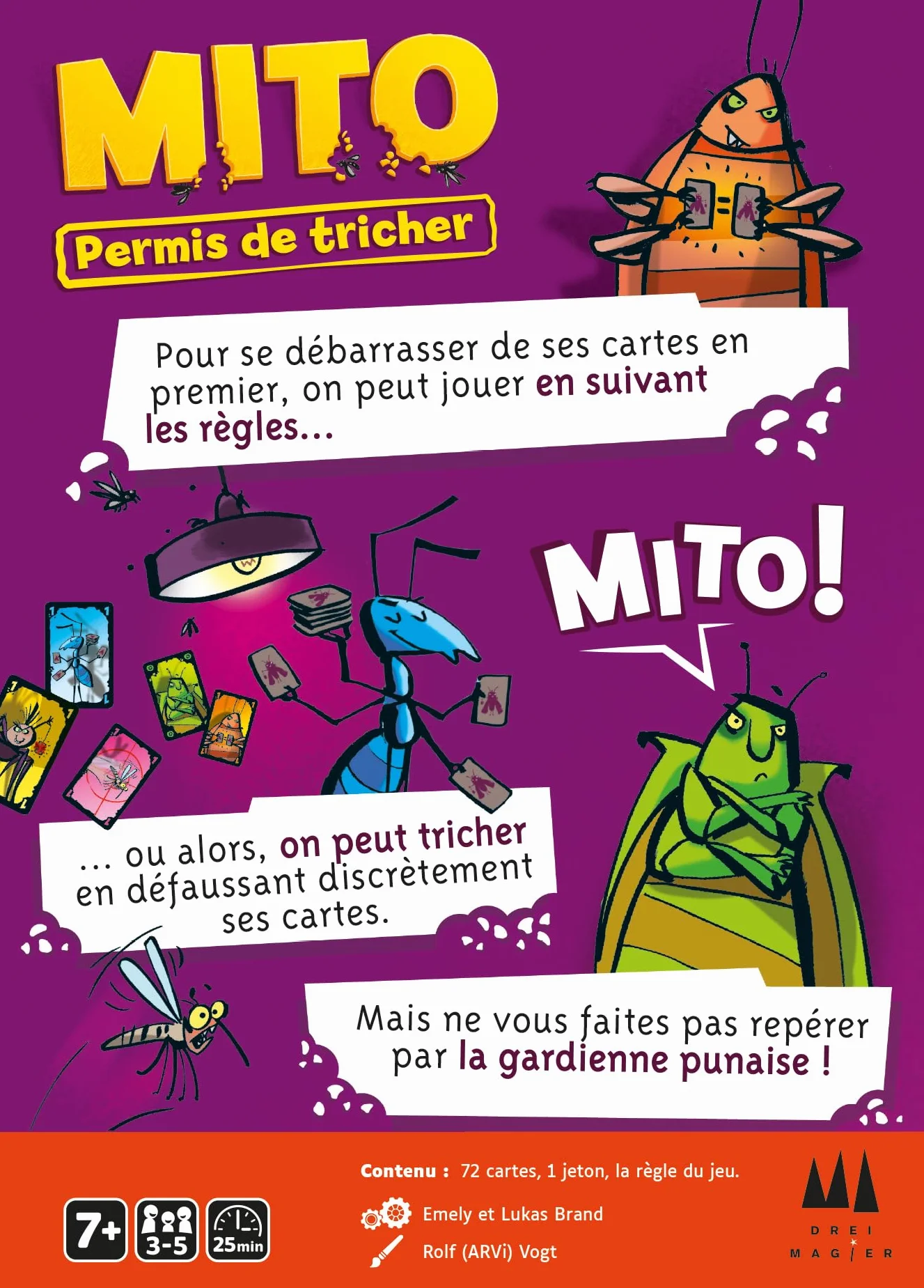 GIGAMIC Mito Jeu de société de cartes dès 7 ans jeu de bluff pour 3-5 joueurs 15 min