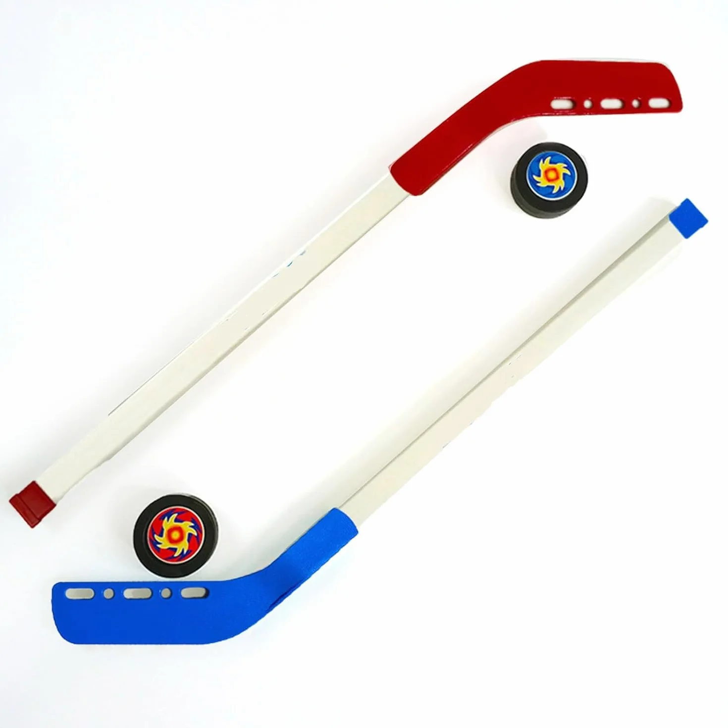 Ensemble de hockey sur le sol de rue pour enfants avec 2 balles et palet en plastique, équipement d'entraînement de hockey à roulettes intérieur extérieur