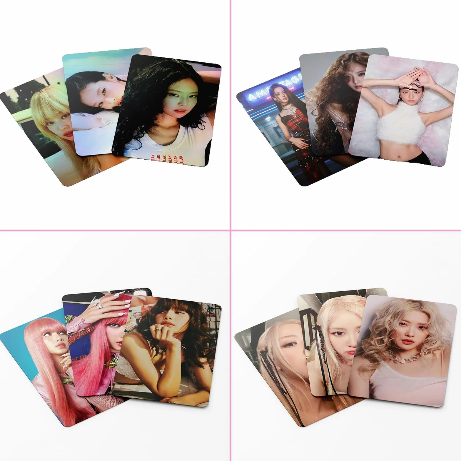 BlackPiink SOLO Photocards 4 Sets 220 pièces Cartes Album Born Merch