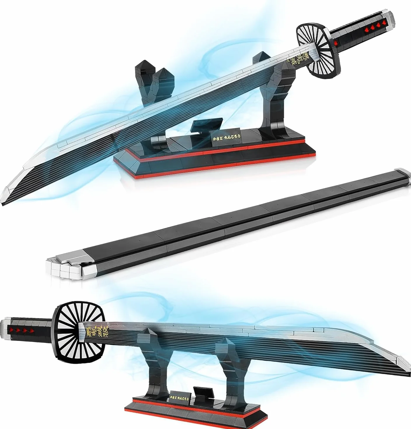 QLT Ideas Katana cosplay Tanjiro Kamado Demon Slayer briques 771 pièces fourreau support