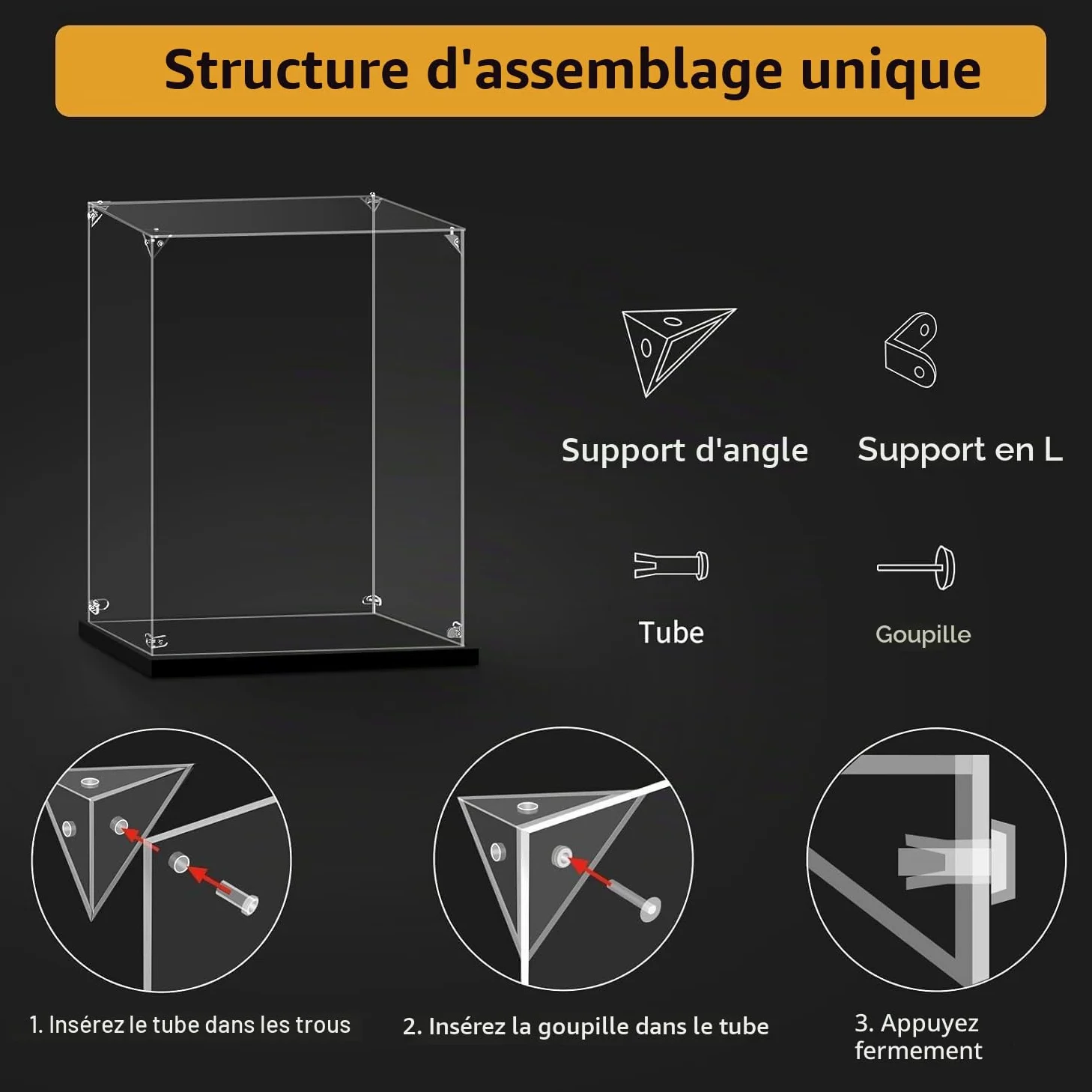Vitrine Compatible avec #76956,boîte de présentation en Acrylique Anti-poussière pour #76956 (modèle #76956 Non Inclus)(Black Base)