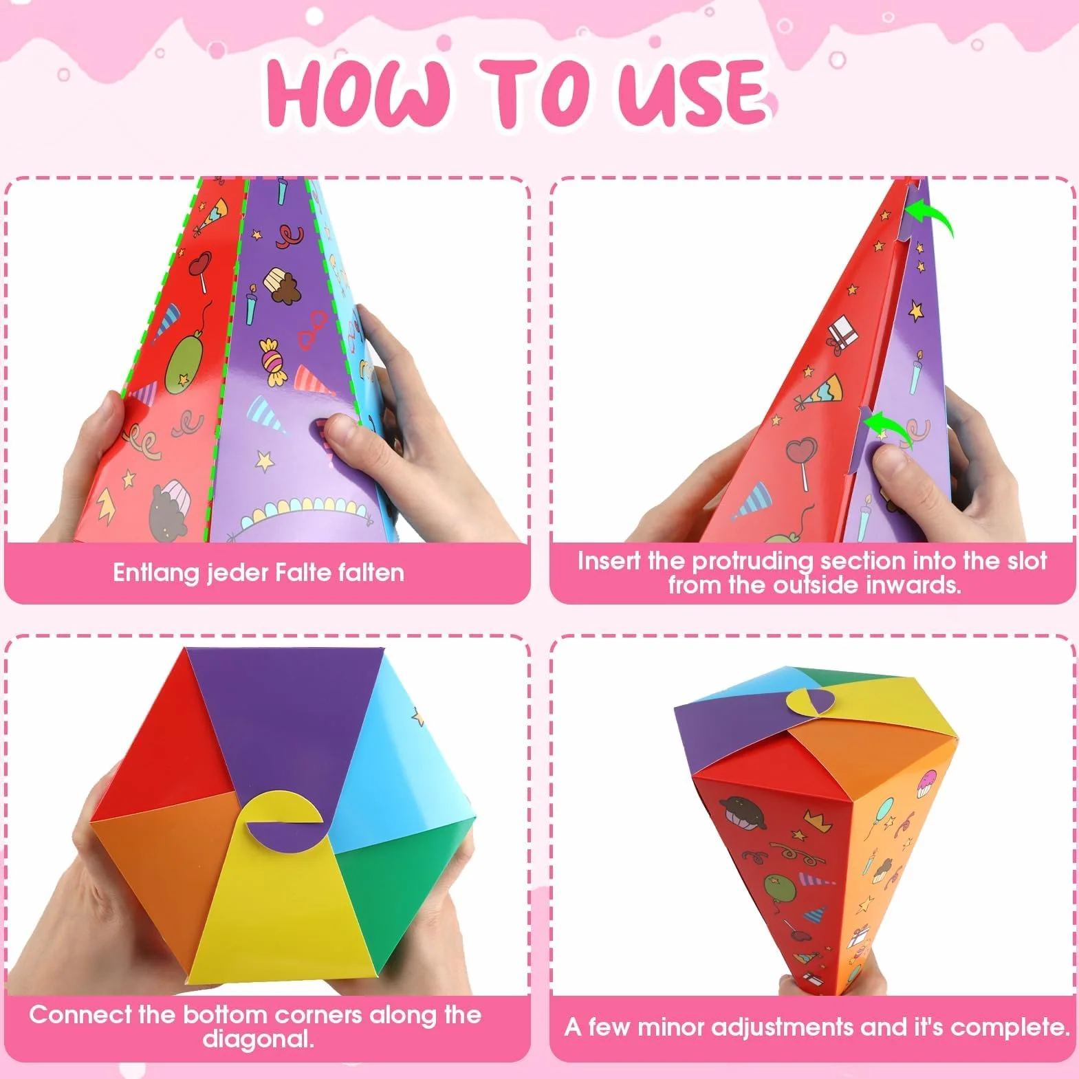 Lot de 10 Sacs D'école de Bricolage 30cm pour Emballage Cadeau Rentrée des Classes Enfants