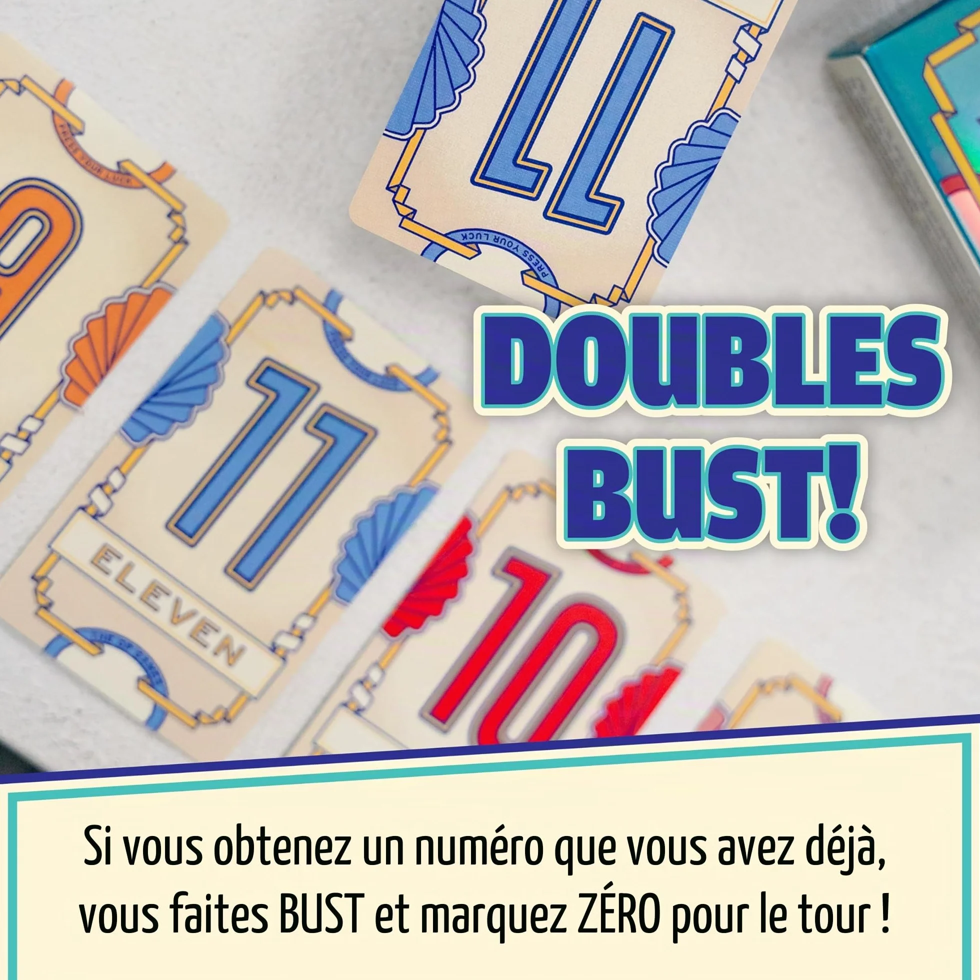 Flip 7™ Jeu de Cartes Familial Chance et Stratégie 94 Cartes Édition Compacte