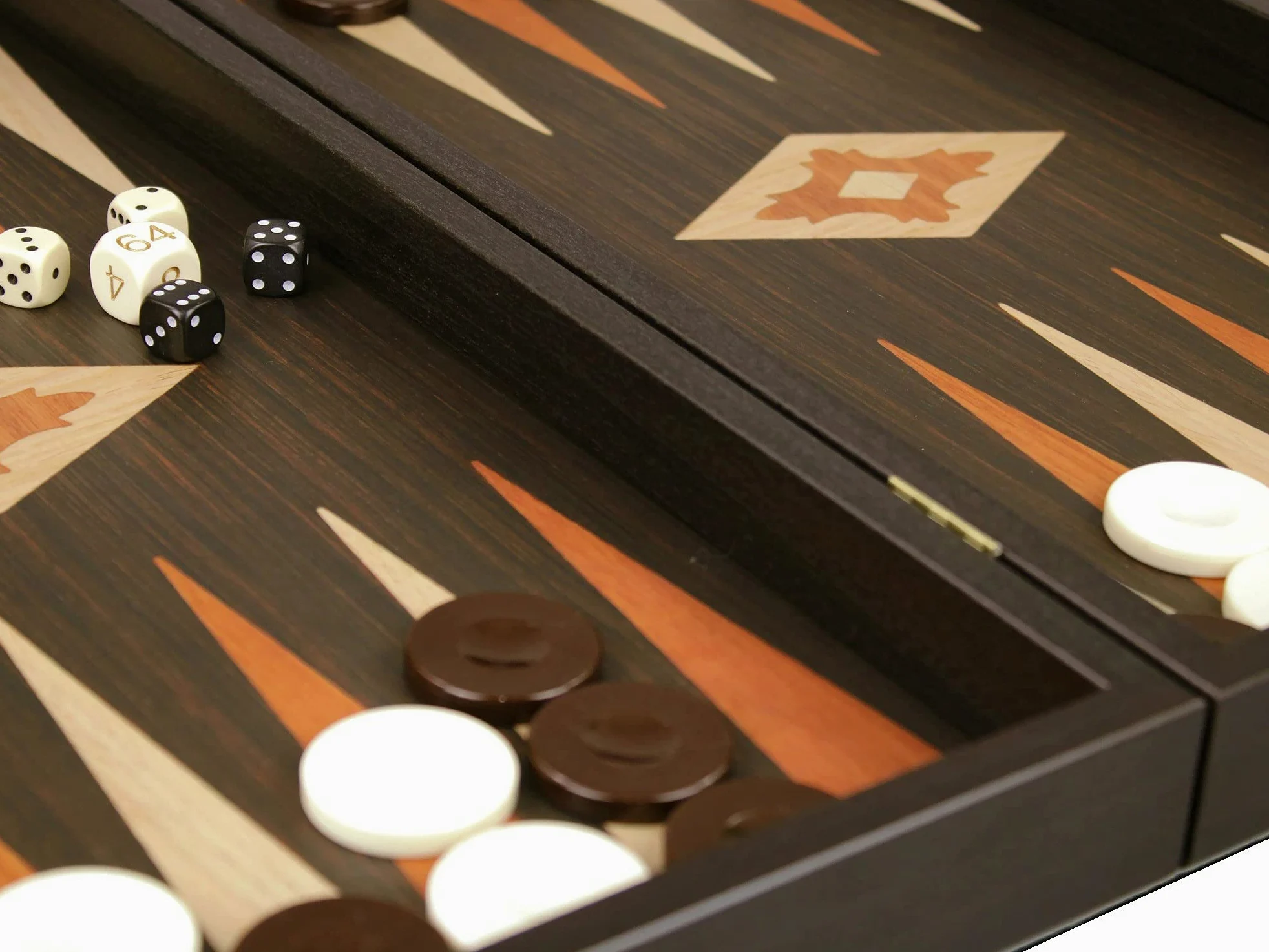 Jeu de Backgammon en Bois Manopoulos Wenge & Chêne 20 Pouce