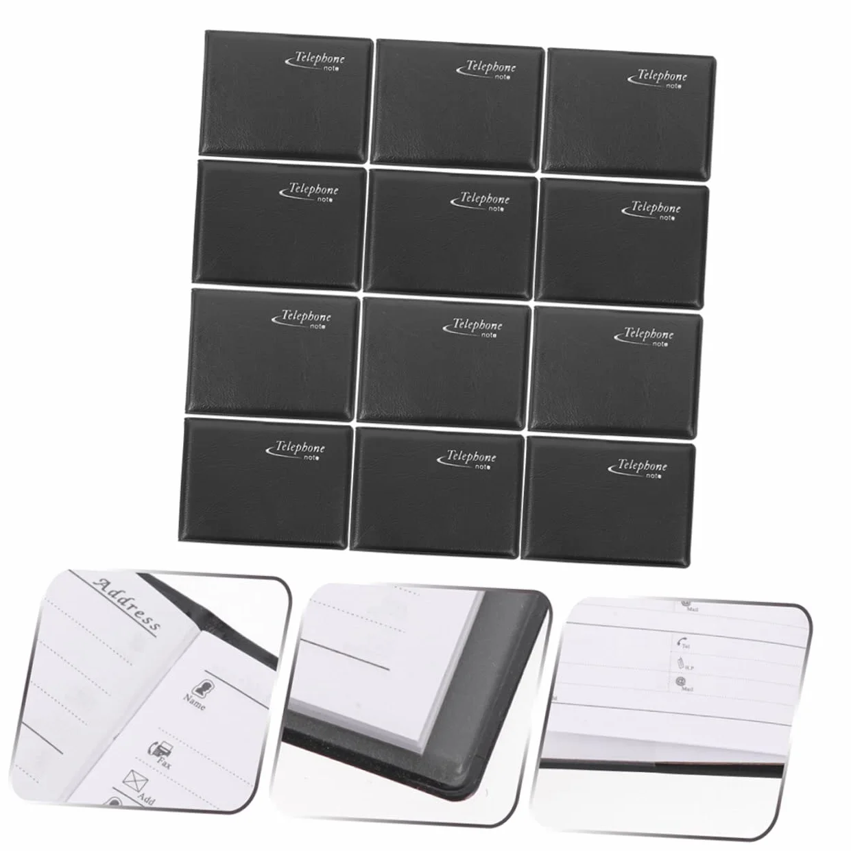 EXCEART Lot de 12 Mini carnet d'adresses - Petit répertoire téléphonique pour Portefeuille