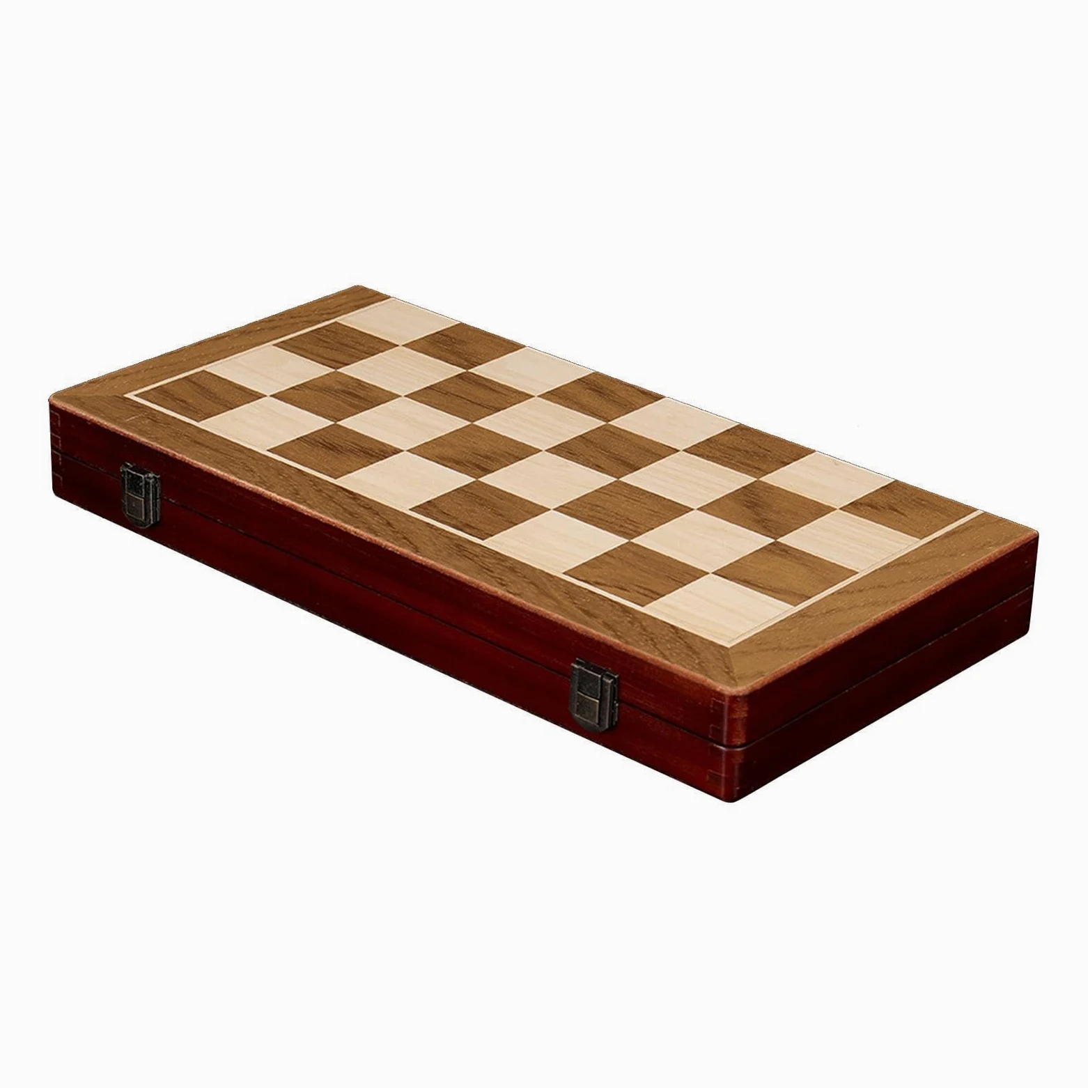 Jeu de société en Bois (échecs et Dames) - Format Compact - Idéal pour Le Camping - Fabrication Artisanale - Stratégie captivante Entre Joueurs -