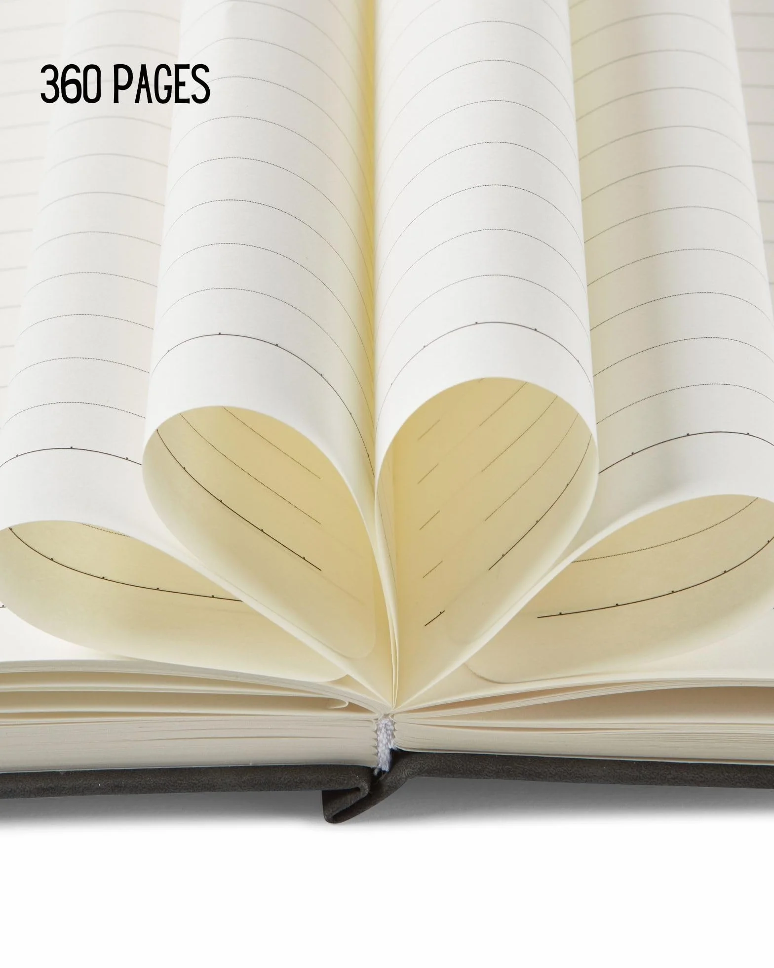 Carnet A5 Ligné 360 Pages Journal Intime Adulte Noir, Cahier d'écriture Aesthetic, Cadeau Femme Homme