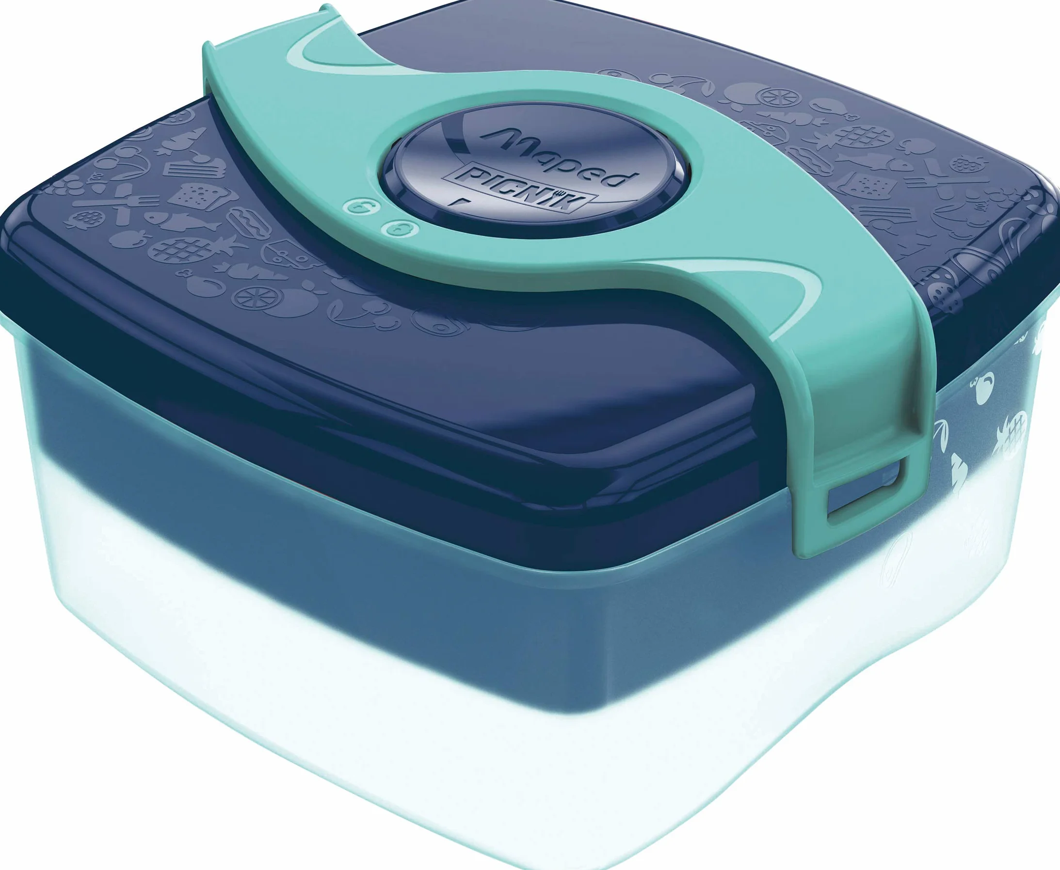 Maped Picnik Origins Boîte à Déjeuner Enfants 2 Compartiments Amovible Plastique Sans BPA 1,4L Bleu Vert