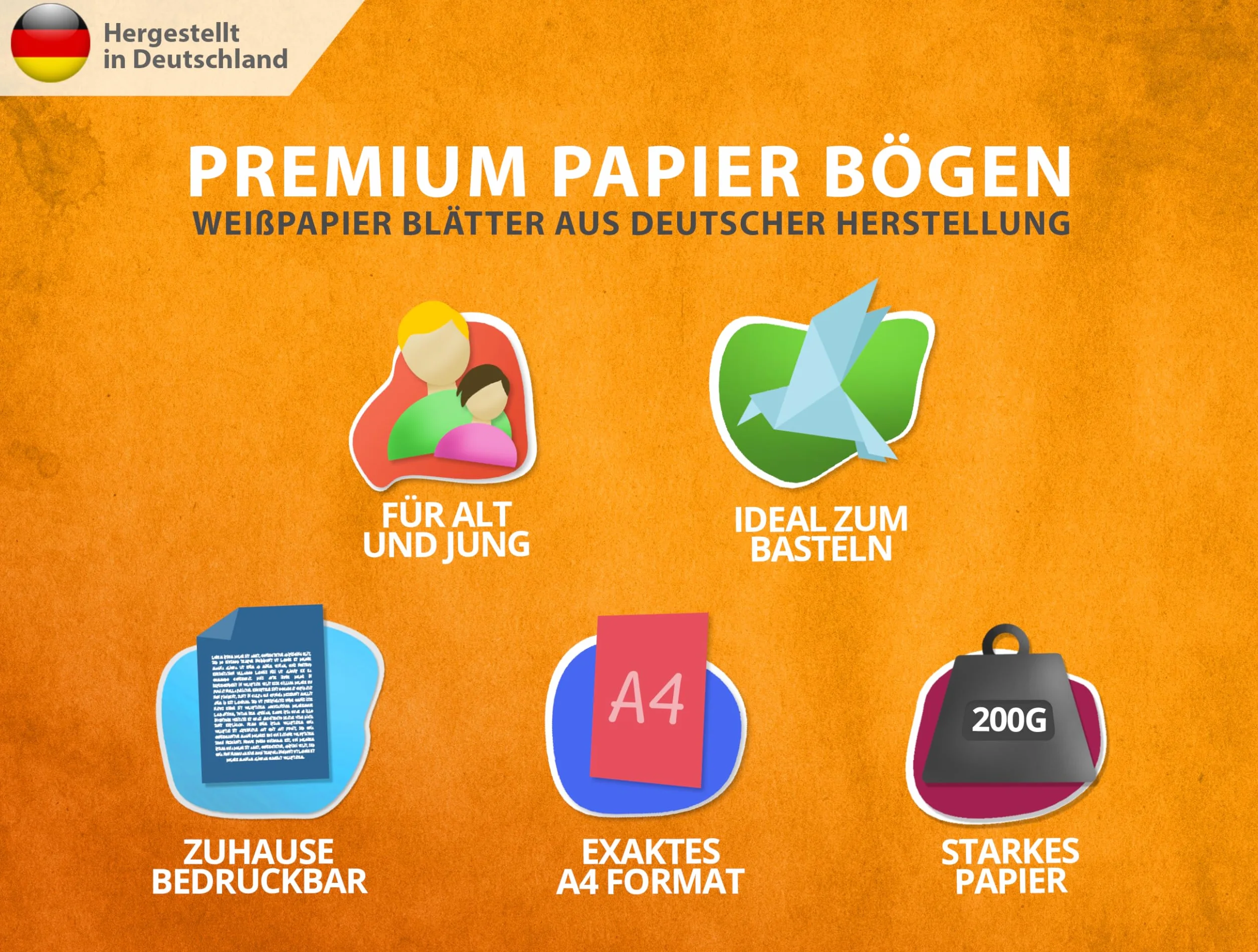 Papier photo mat 200 g/m² A4 100 feuilles blanc neige DIN