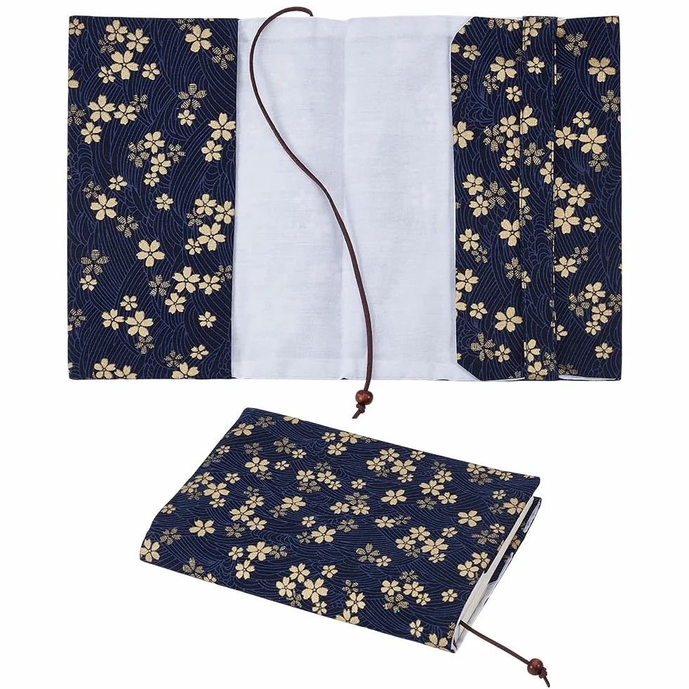 OLYCRAFT Tissu Motif Fleur Couvertures de Livres A5 Couverture Rigide 15.5x22x7mm pour Carnet Bible Planner