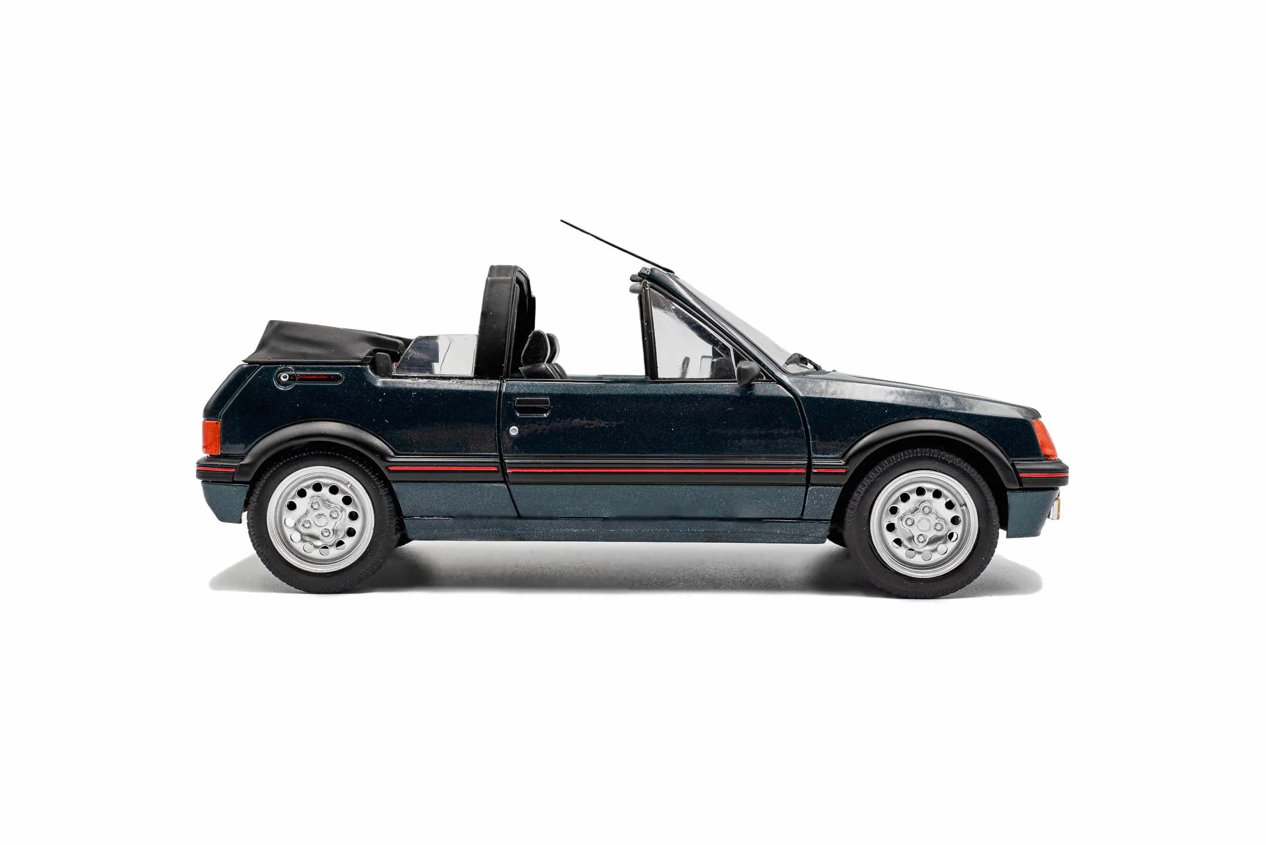 Solido Peugeot 205 CTI Roland-Garros Cabrio Diecast 1:18 Vert Métallique