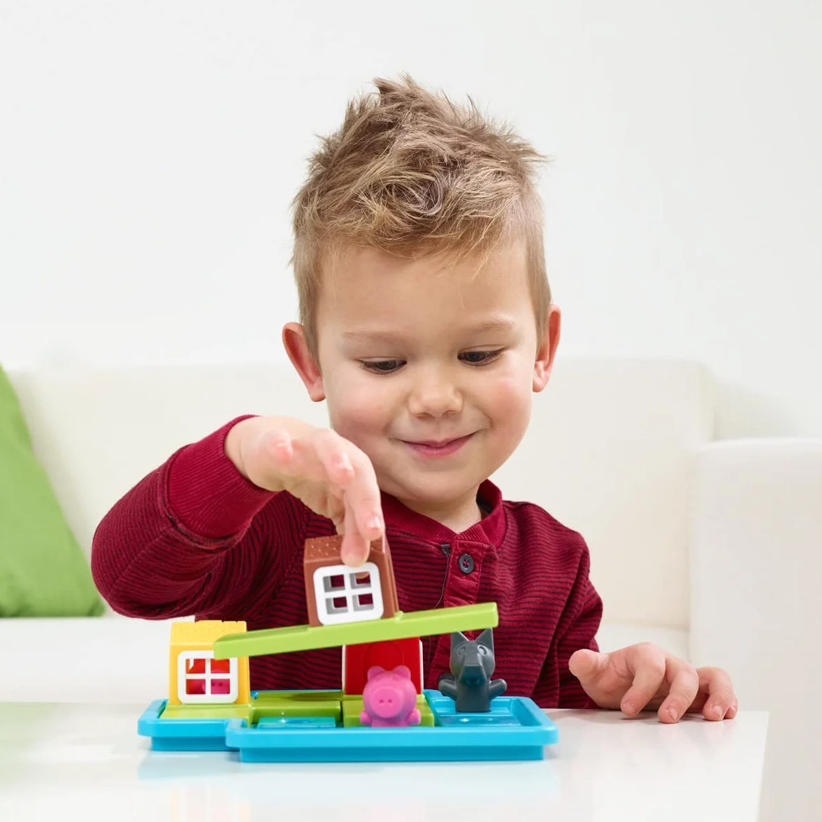 SmartGames Les Trois Petits Cochons Jeu de Réflexion 48 Défis 1 Joueur 3-6 Ans