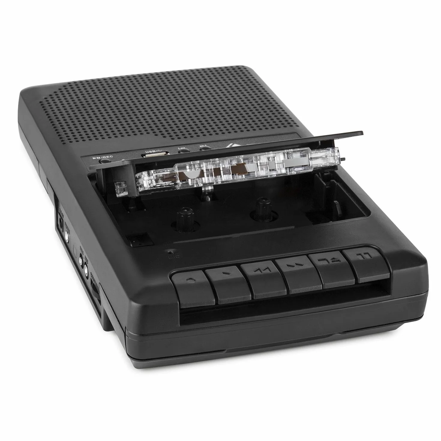 AUNA RQ-132USB Enregistreur de Cassettes, Enceinte intégrée, Noir
