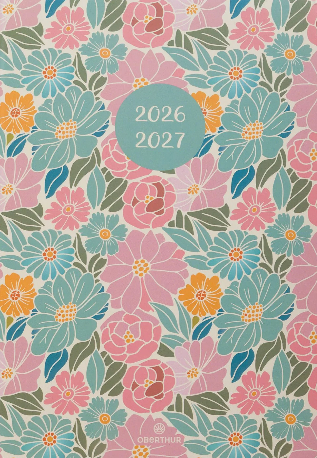 Oberthur Agenda Semainier Chelsea 17 x 24,5 cm Septembre 2026 Août 2027 Fleurs 2 Langages