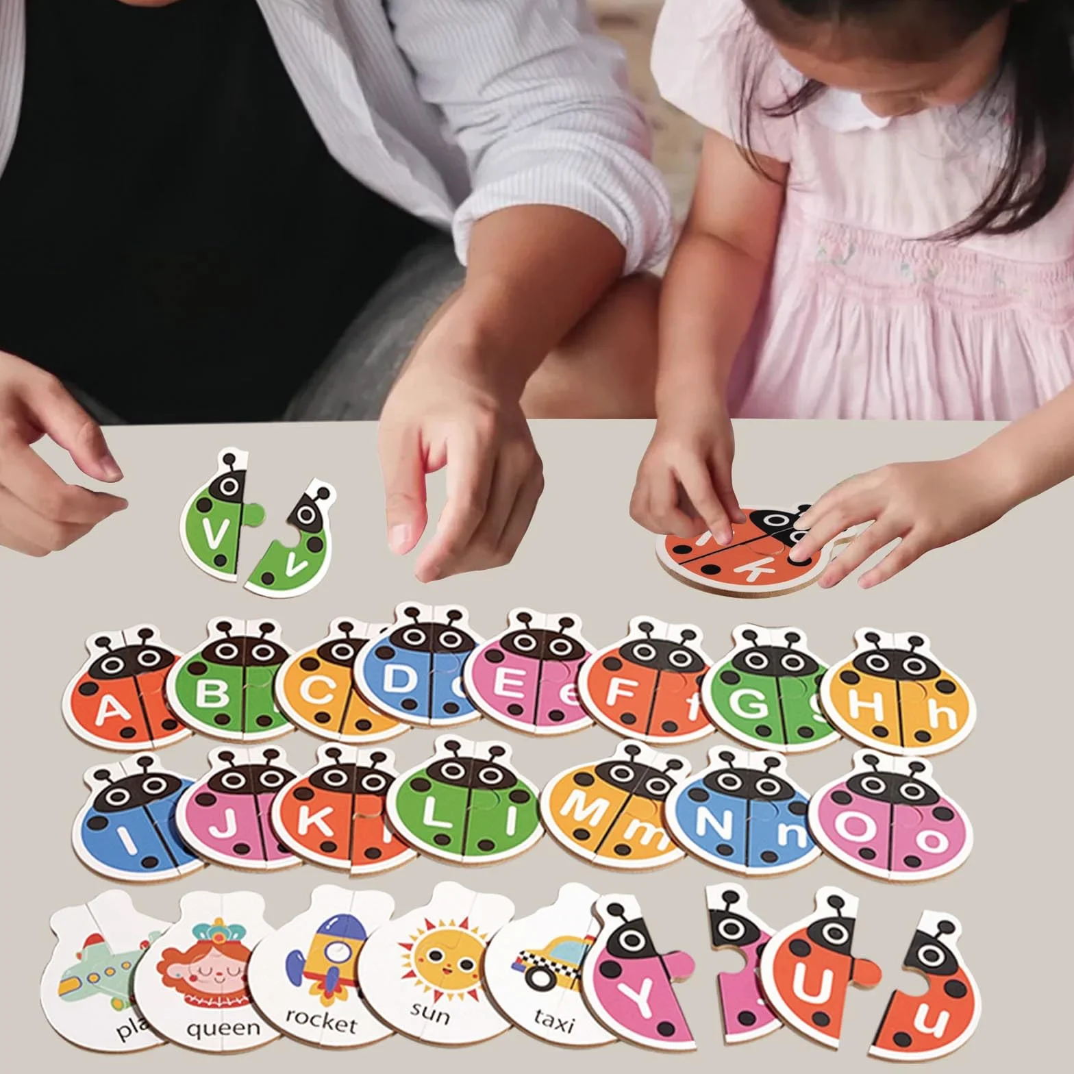 Jouet Montessori Alphabet 3-6 Ans Motricité Fine Éducatif Cadeau Fille Garçon